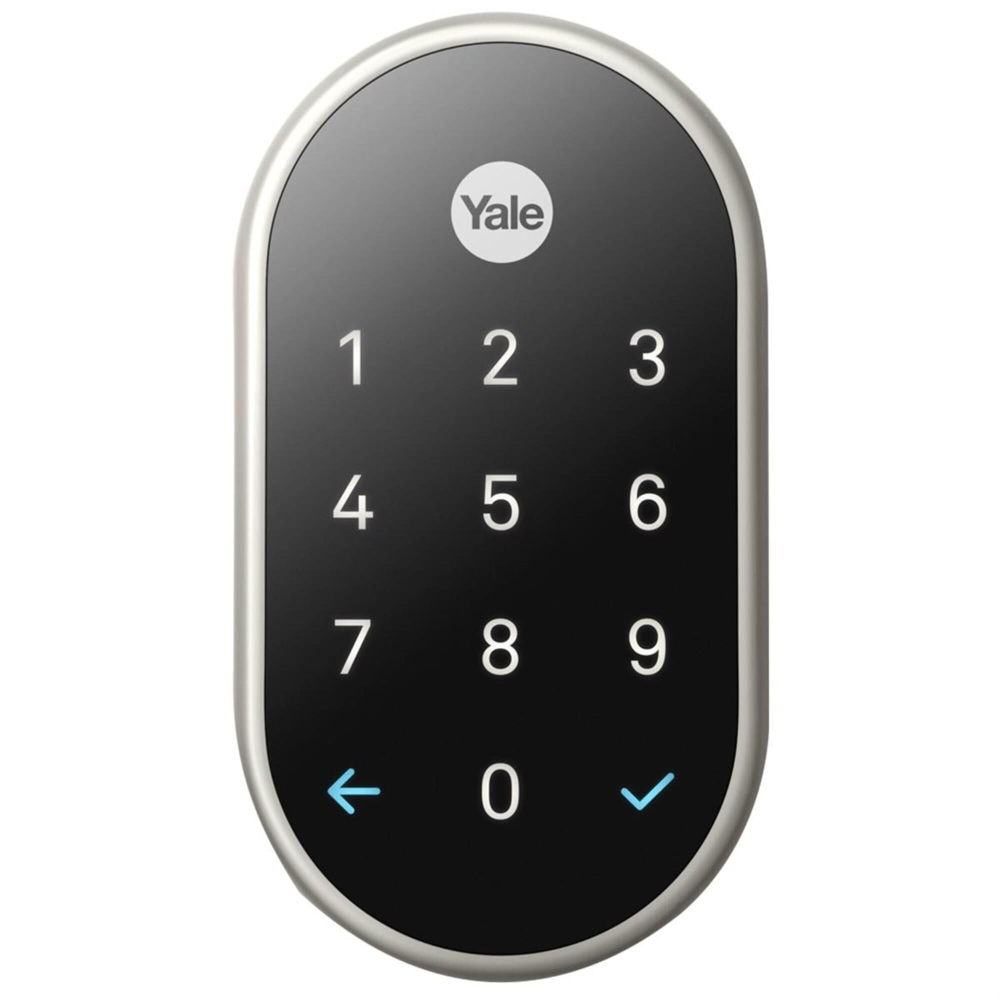 Google Nest x Yale Lock - Tamper-Proof Smart Deadbolt Lock with Nest Connect - Satin Nickel, , large