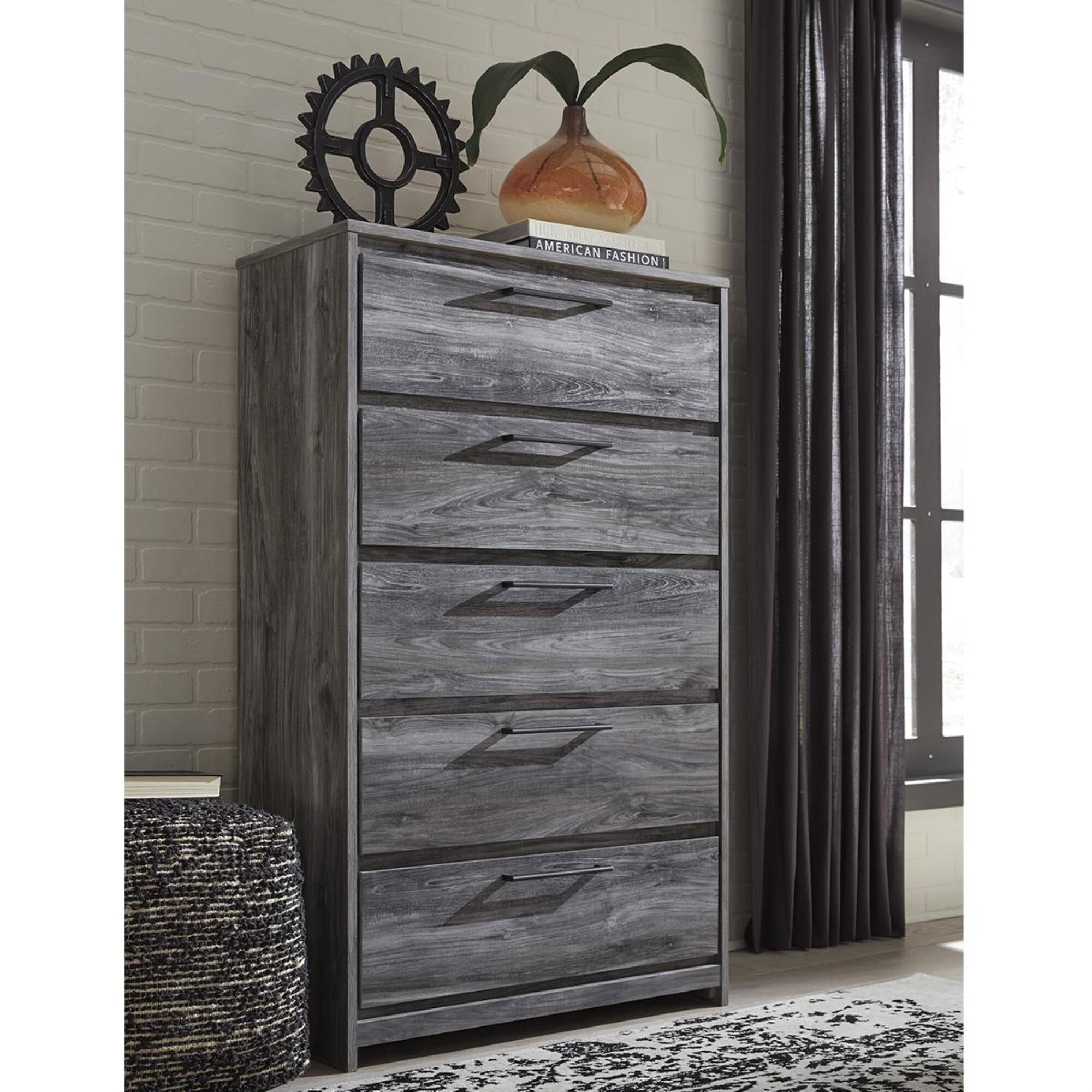 Ashley Baystorm 5 Drawer Chest in Smoke Gray, , large