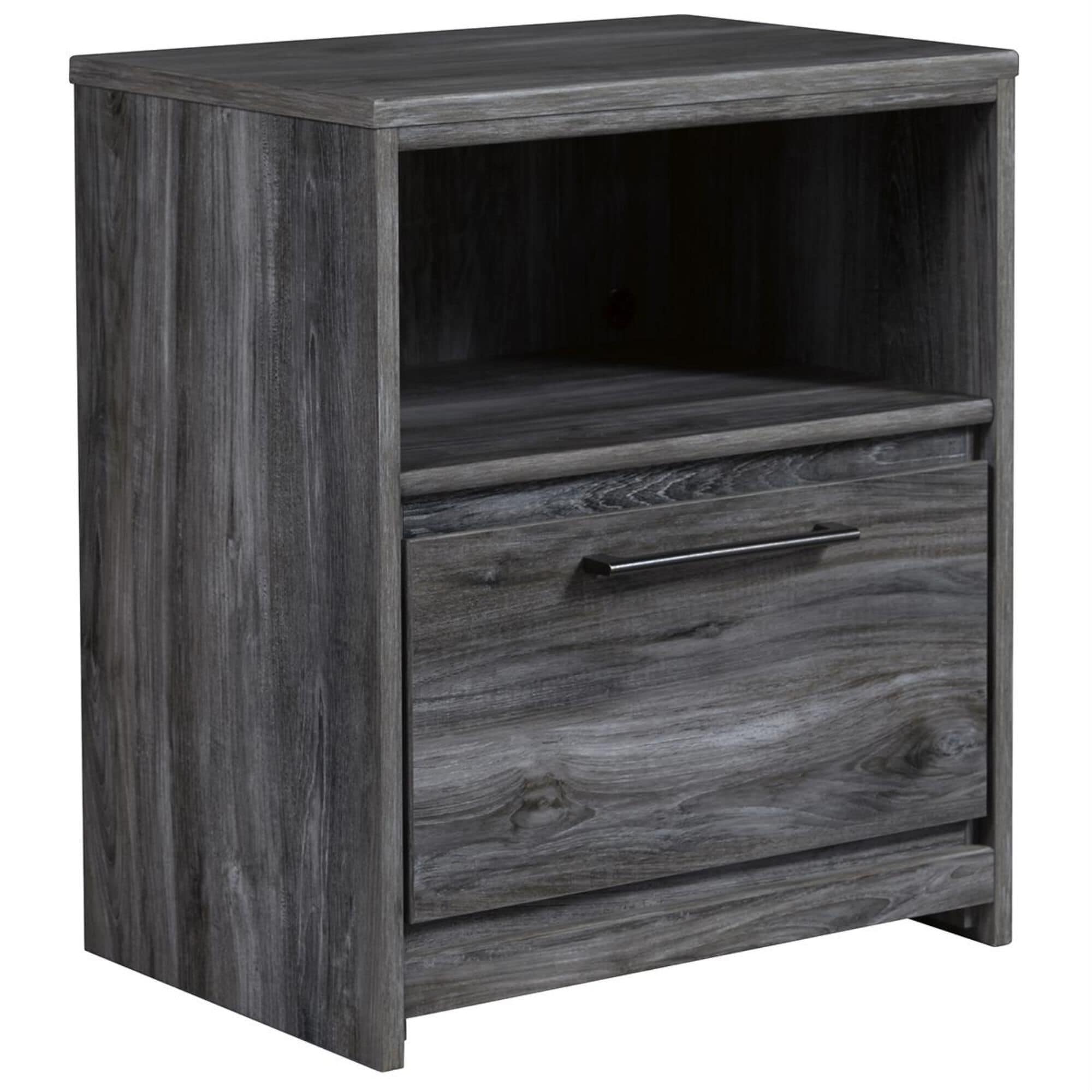 Ashley Baystorm 1-Drawer Nightstand in Smoke Gray, , large