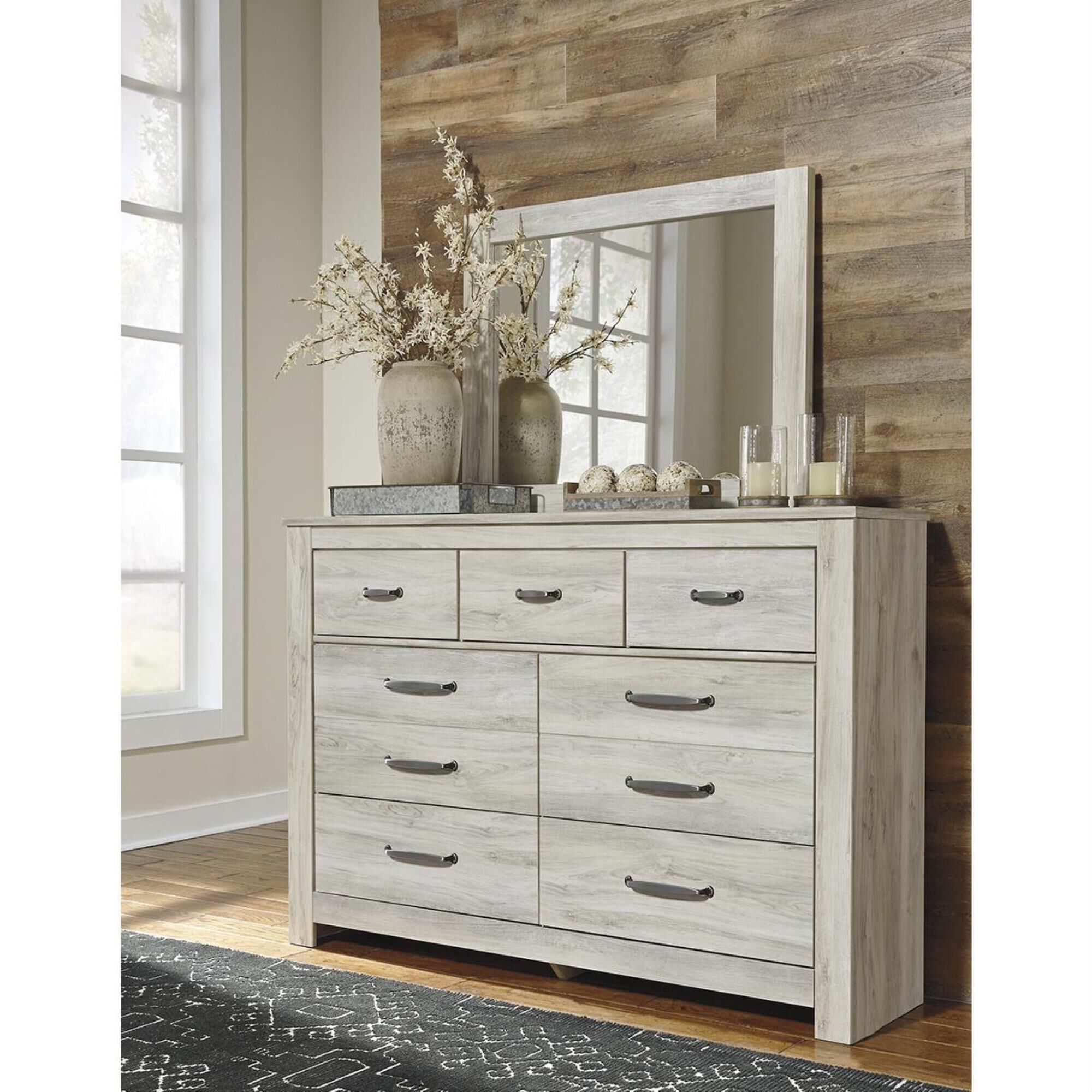 Signature Design by Ashley Bellaby 7 Drawer Dresser in Whitewash, , large