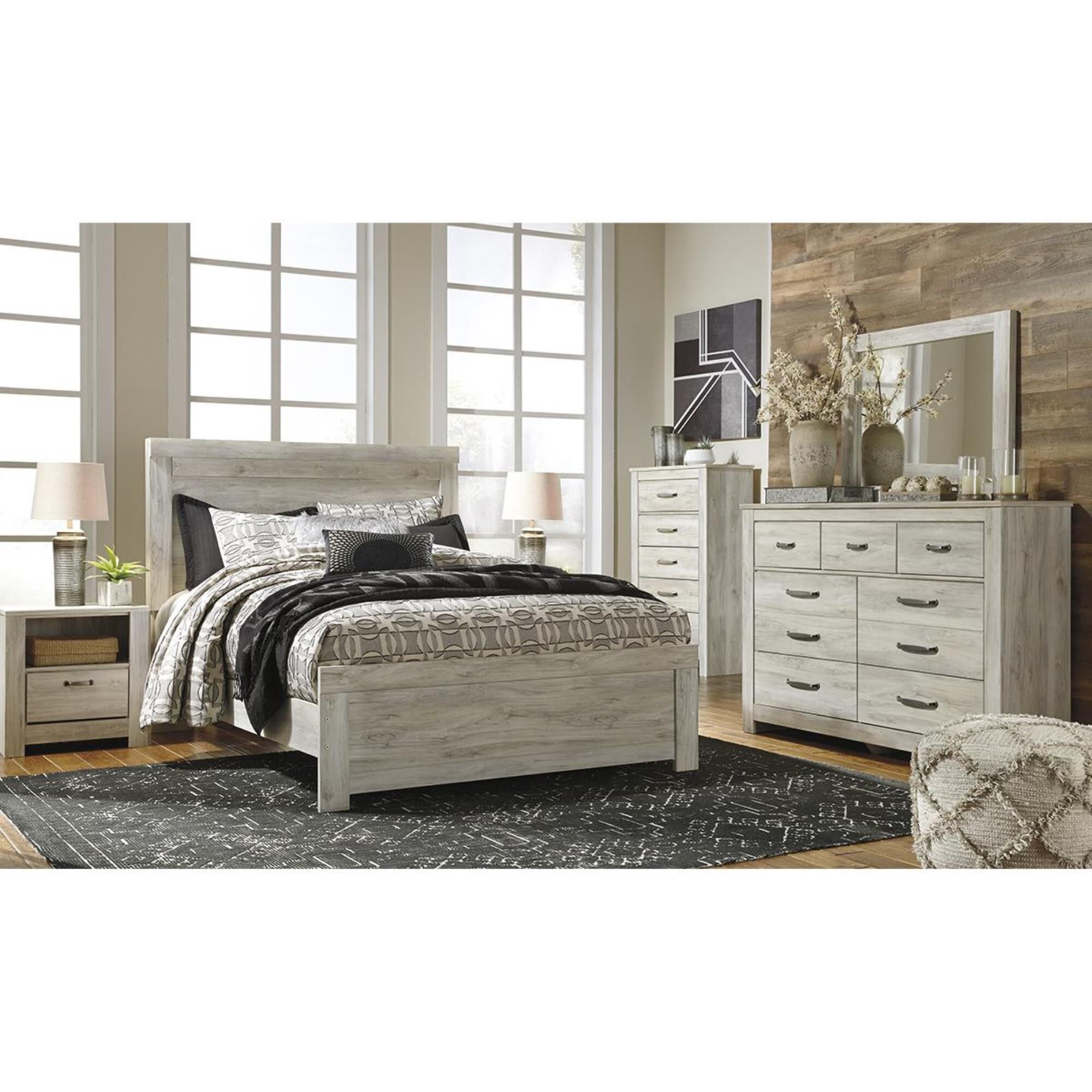 Signature Design by Ashley Bellaby 7 Drawer Dresser in Whitewash, , large
