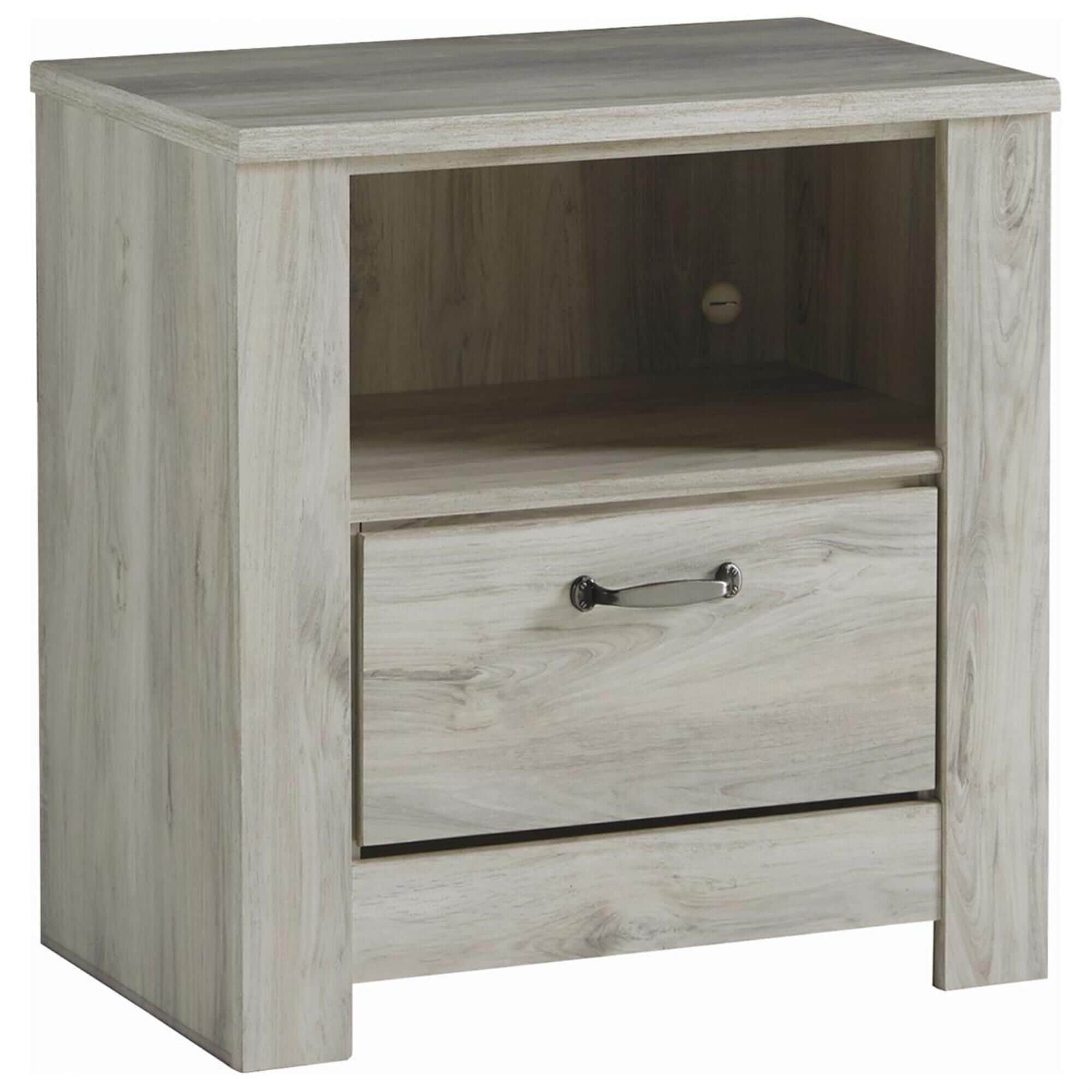Signature Design by Ashley Bellaby 1 Drawer Nightstand in Whitewash, , large