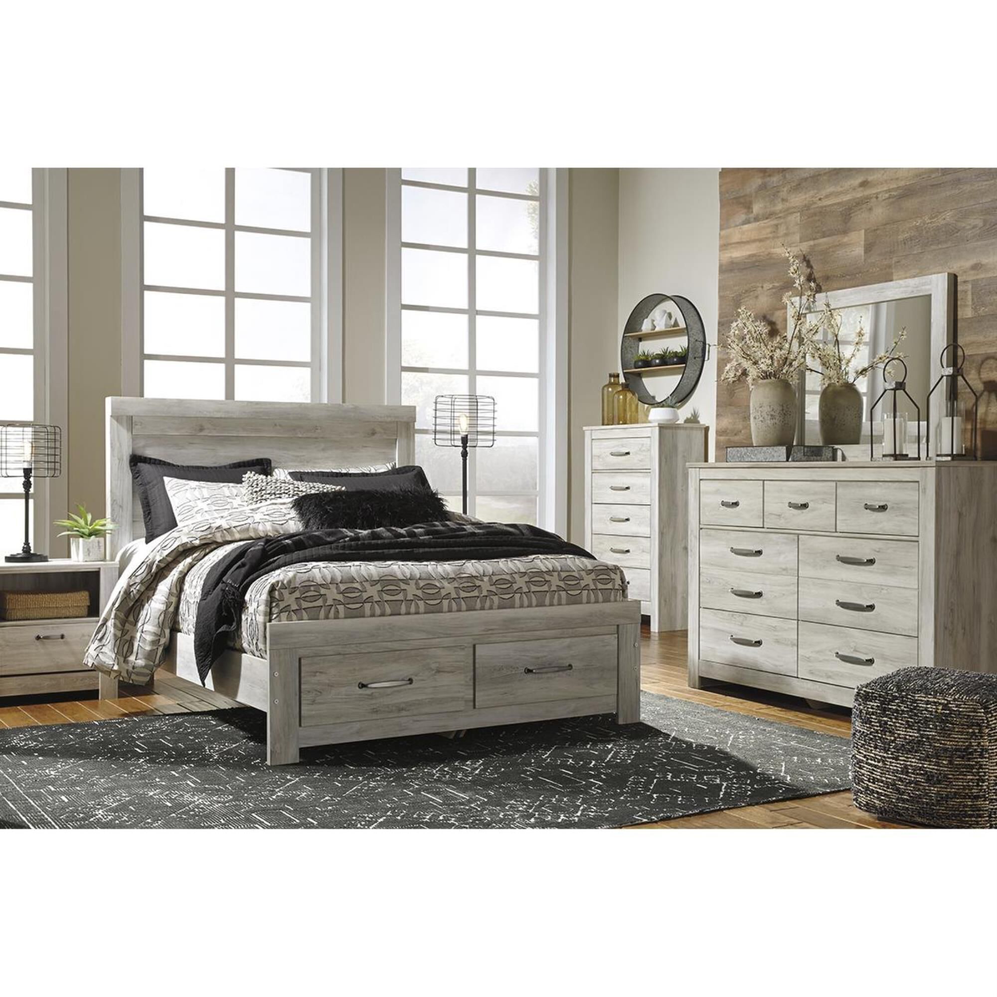 Signature Design by Ashley Bellaby 5 Drawer Chest in Whitewash, , large
