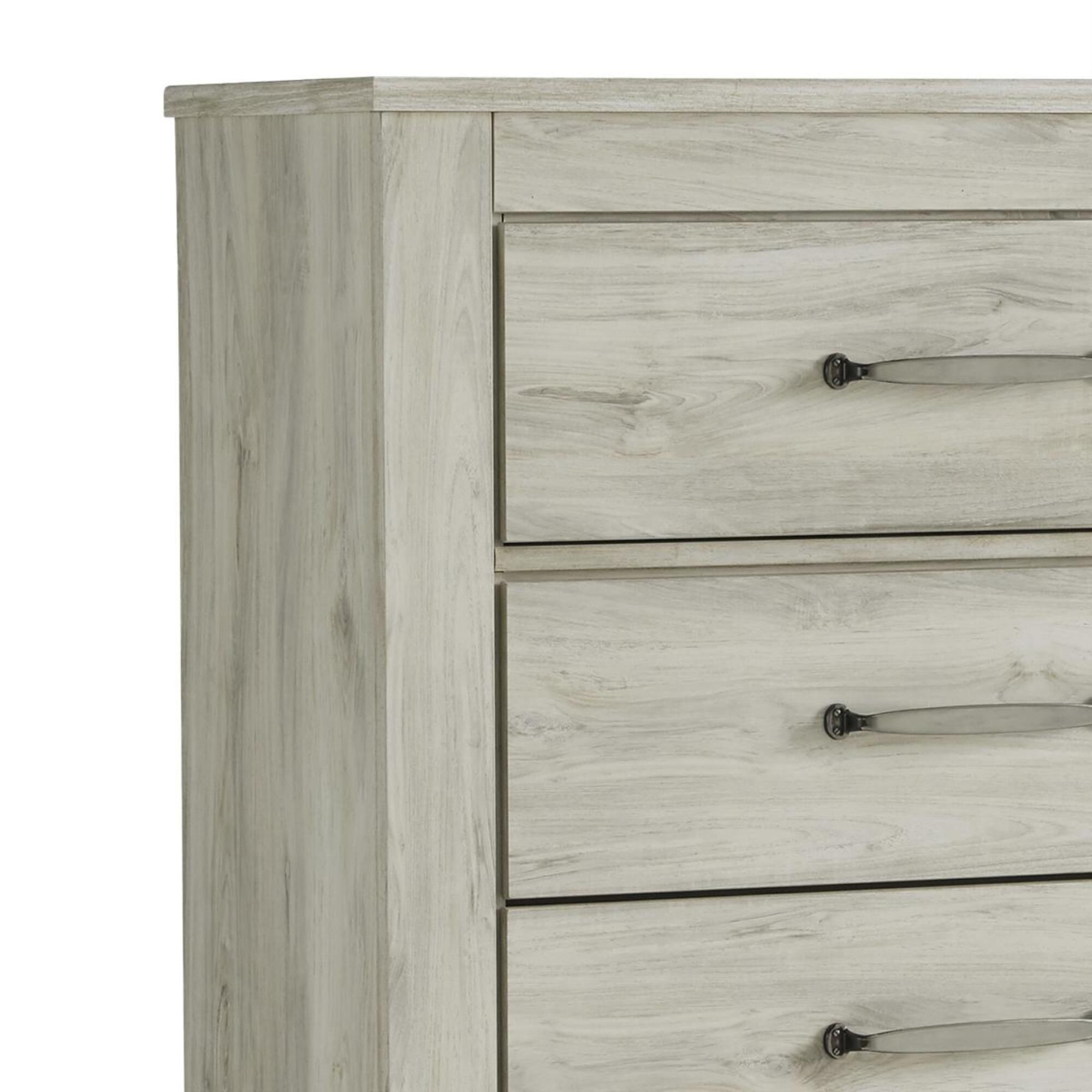 Signature Design by Ashley Bellaby 5 Drawer Chest in Whitewash, , large