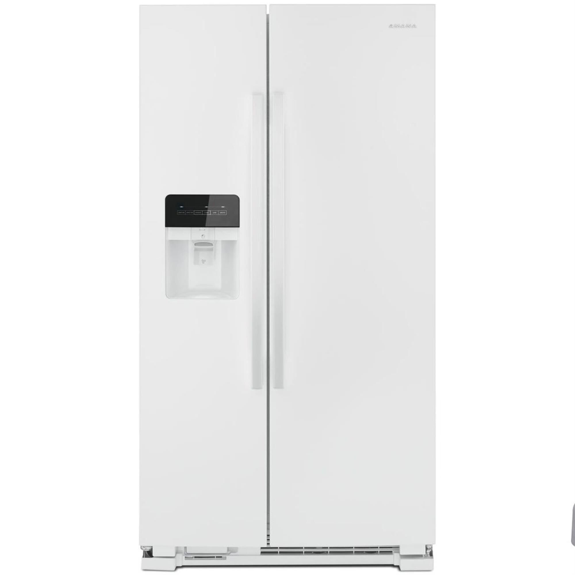Amana 24.6 Cu. Ft. 35.5" Side-by-Side Refrigerator with Dual Pad External Ice and Water Dispenser in White, , large