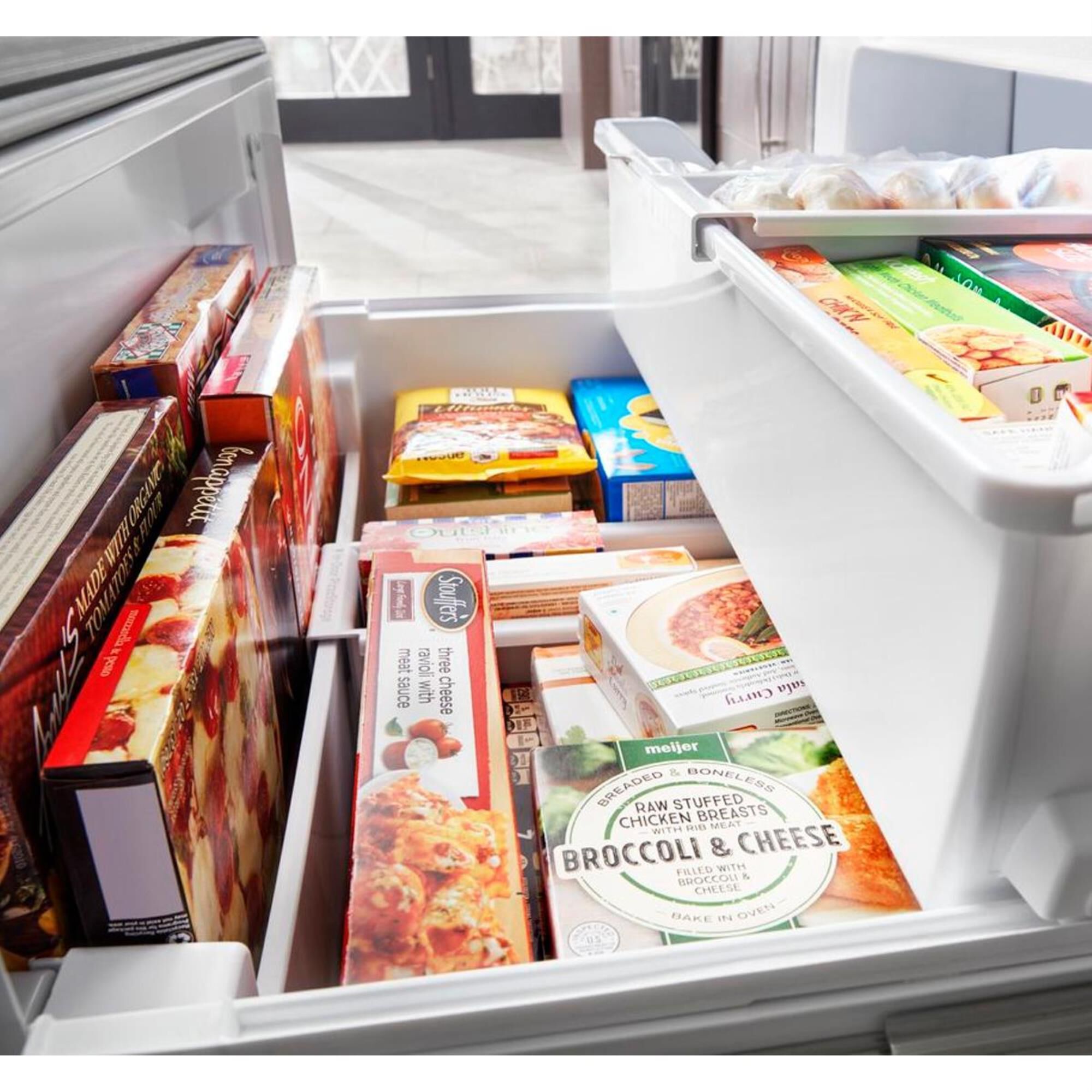 Whirlpool 27 Cu. Ft. 36" Wide French Door Refrigerator in Fingerprint Resistant Black Stainless Steel with Dual Icemakers, , large