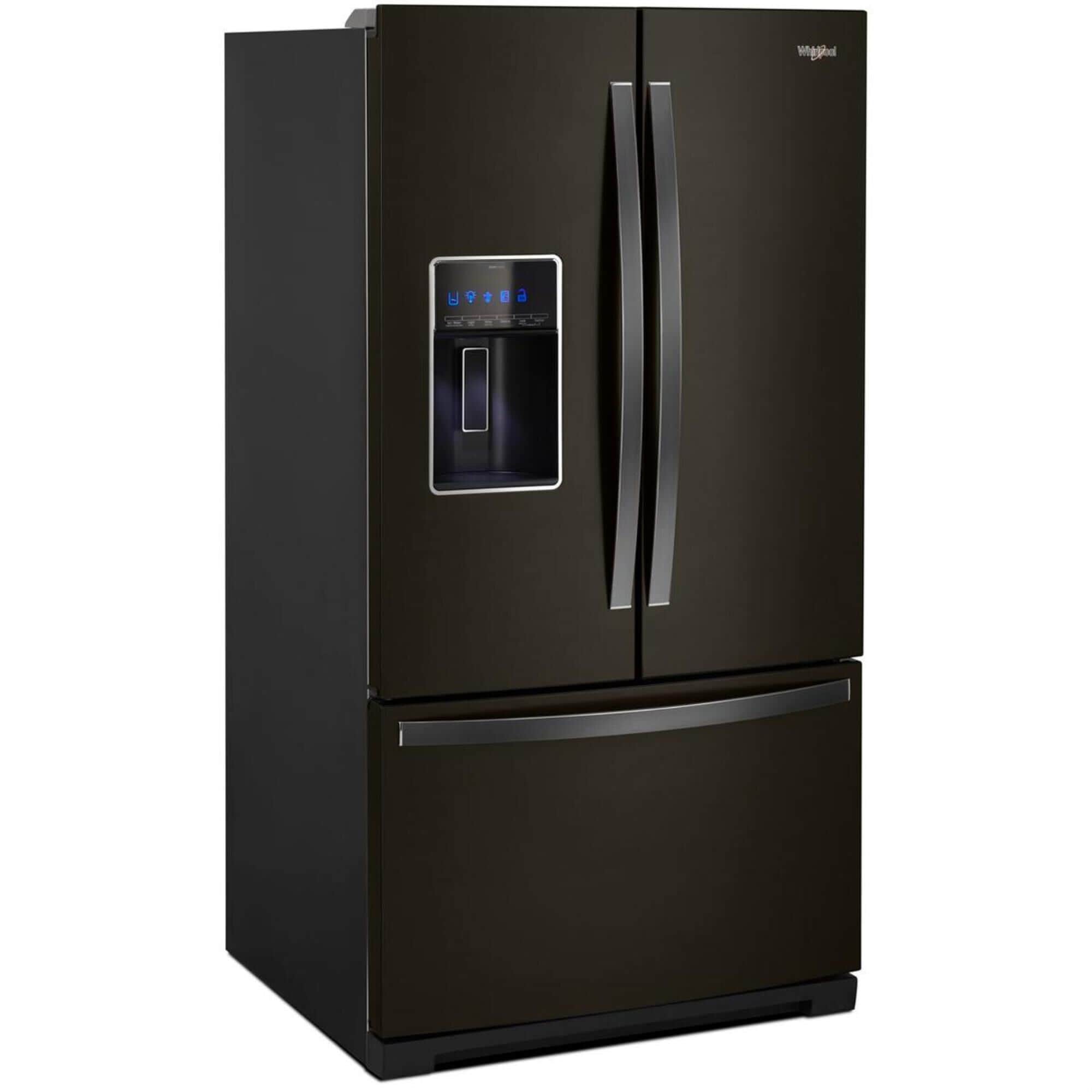 Whirlpool 27 Cu. Ft. 36" Wide French Door Refrigerator in Fingerprint Resistant Black Stainless Steel with Dual Icemakers, , large