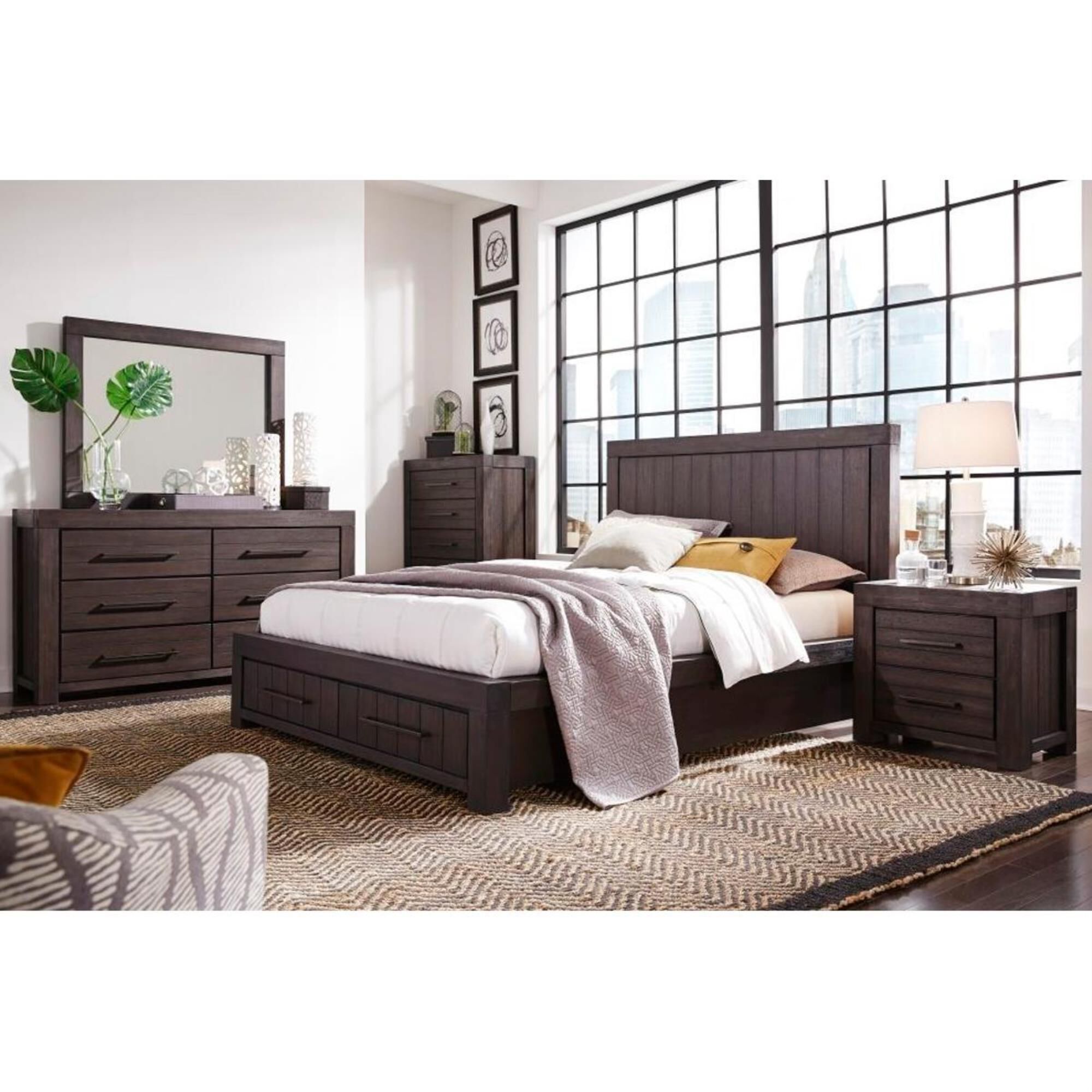 Urban Home Heath Dresser and Mirror in Basalt Gray, , large