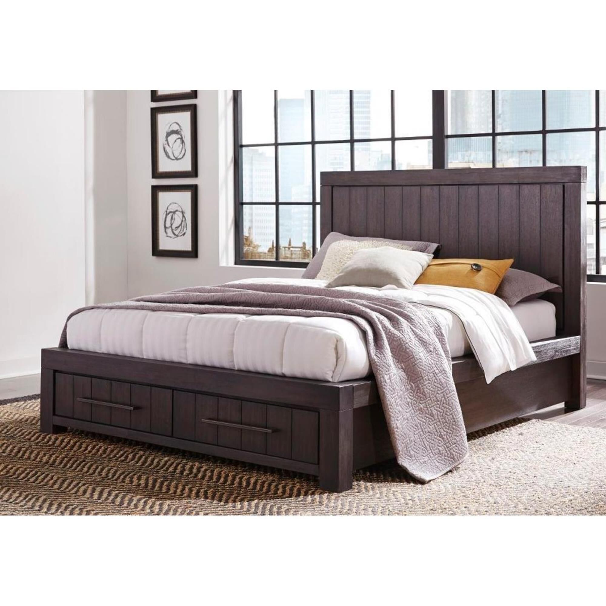 Urban Home Heath 4 Piece Queen Bedroom Set in Basalt Gray, , large