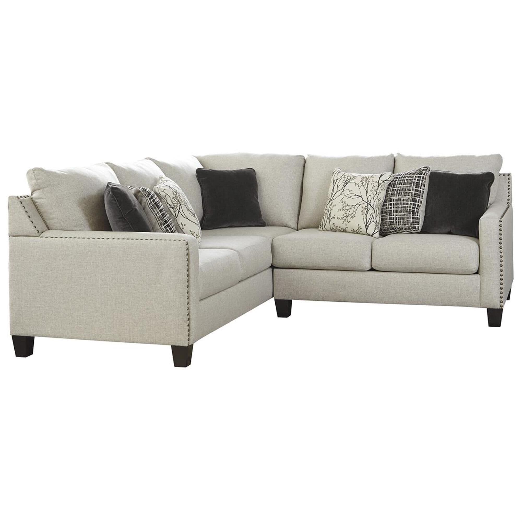 Signature Design by Ashley Hallenberg 2-Piece Left Facing L-Shaped Sectional in Gray, , large