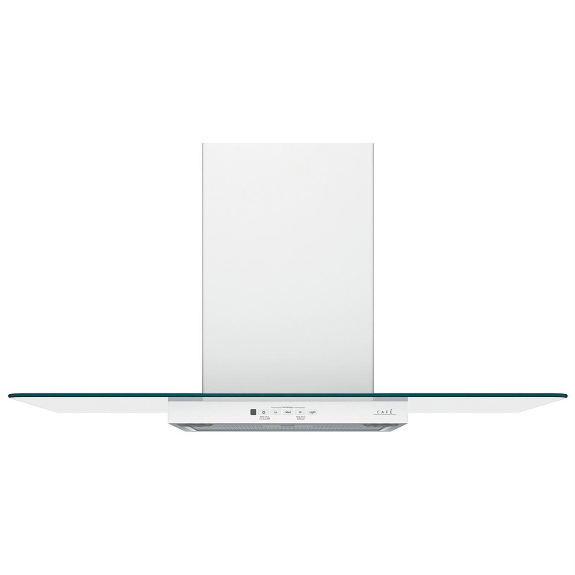 Cafe 30" Wall-Mount Glass Canopy Chimney Hood in Matte White, , large