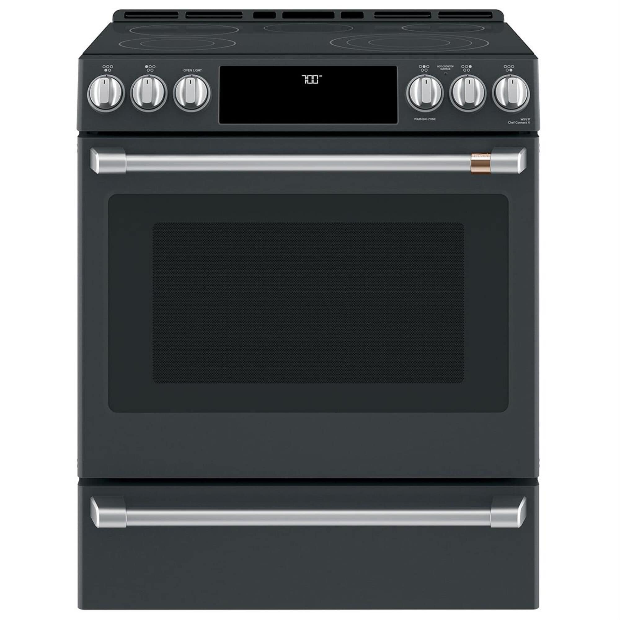 Cafe 30" Slide-In Electric Convection Range in Matte Black