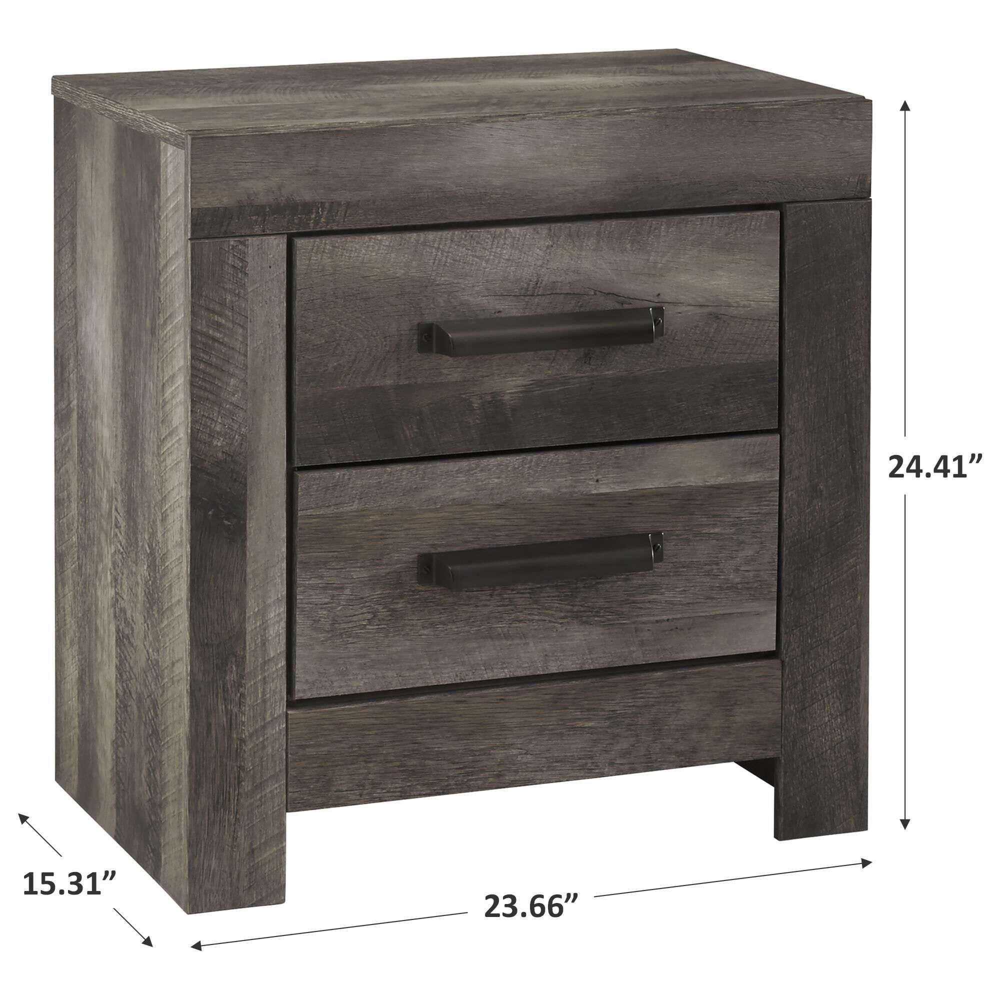 Signature Design by Ashley Wynnlow 2-Drawer Nightstand in Gray, , large