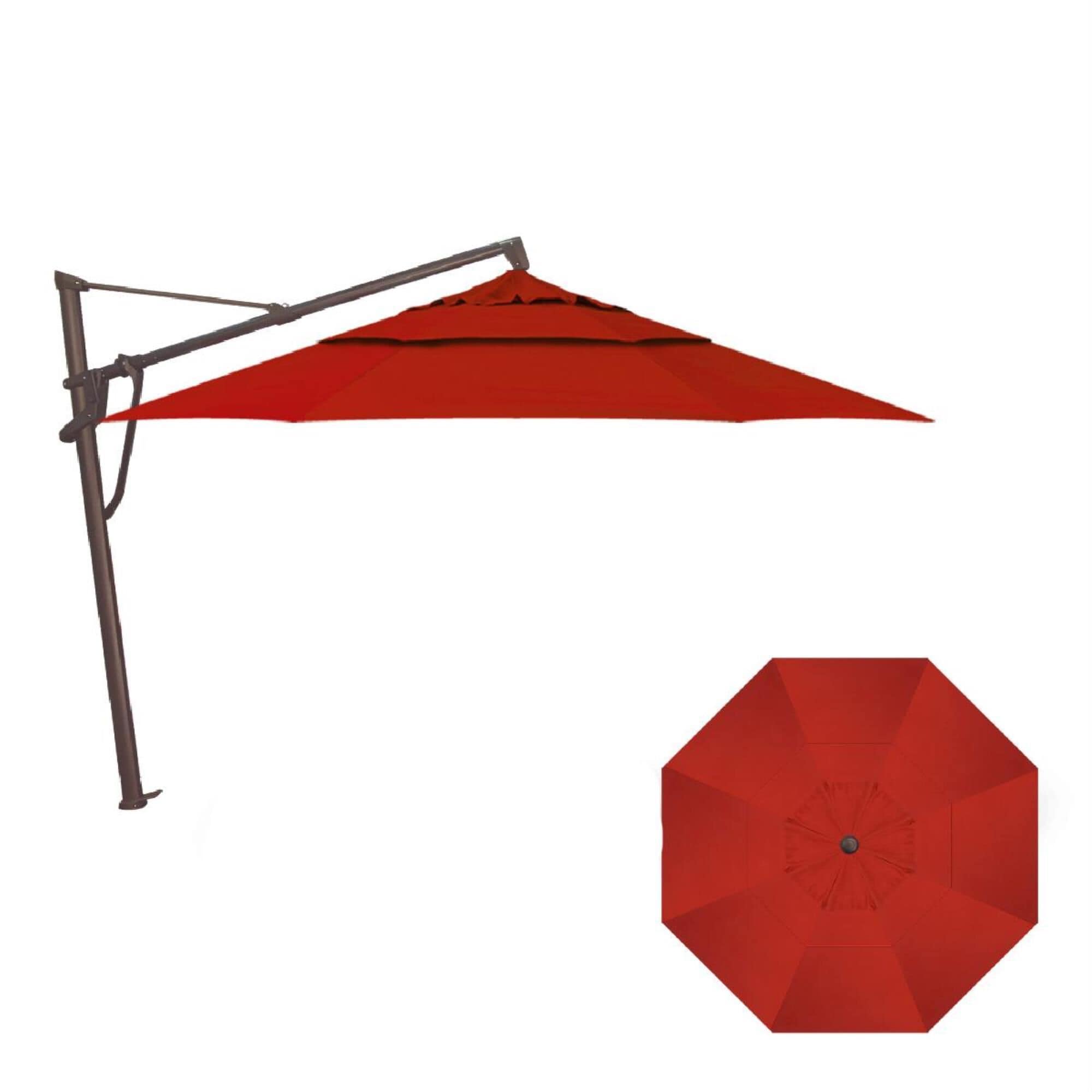 Garden Party 11" Cantilever Umbrella in Red - Without Base, , large