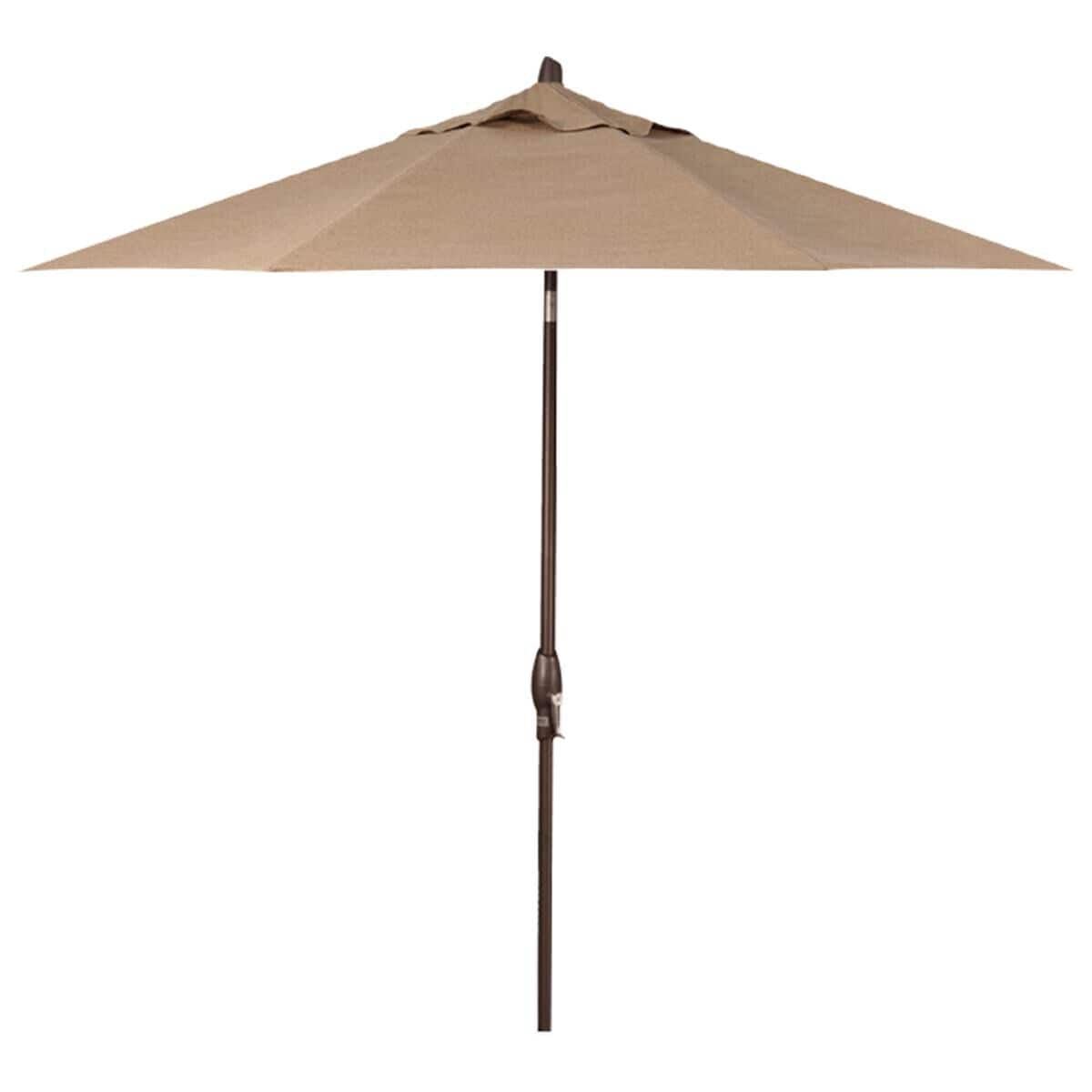 Garden Party 7.5" Push Button Tilt Umbrella in Toffee, , large