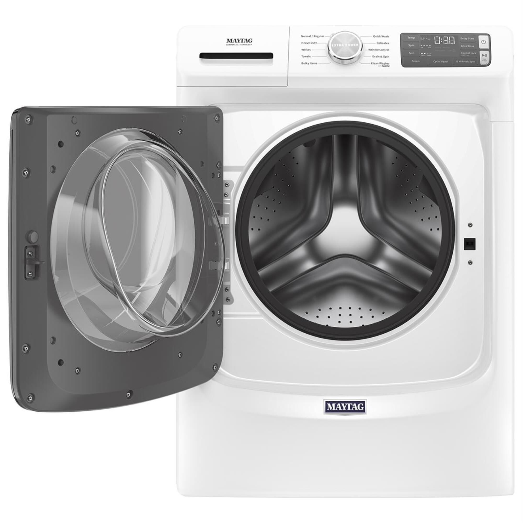 Maytag 4.5 Cu. Ft Front Load Washer with Steam in White, , large