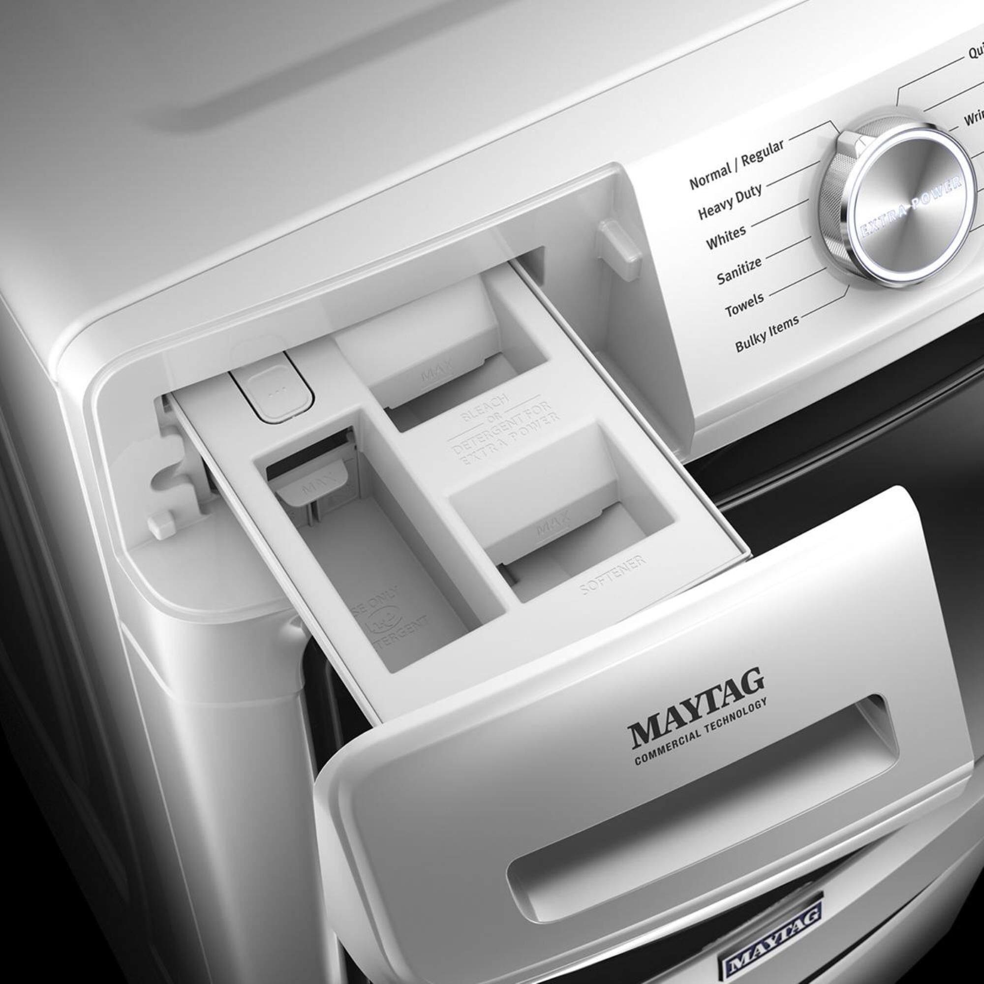 Maytag 4.8 Cu. Ft. Front Load Washer with Steam in White, , large