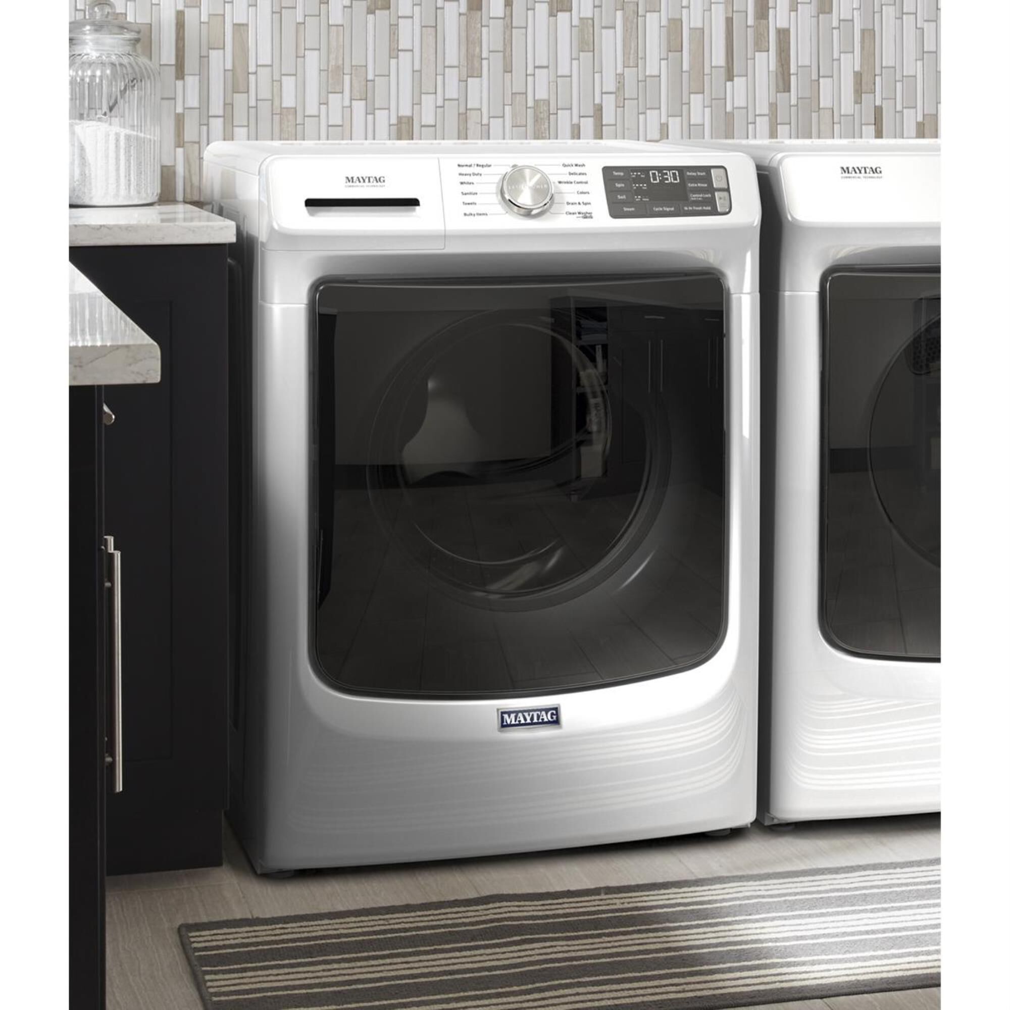 Maytag 4.8 Cu. Ft. Front Load Washer with Steam in White, , large