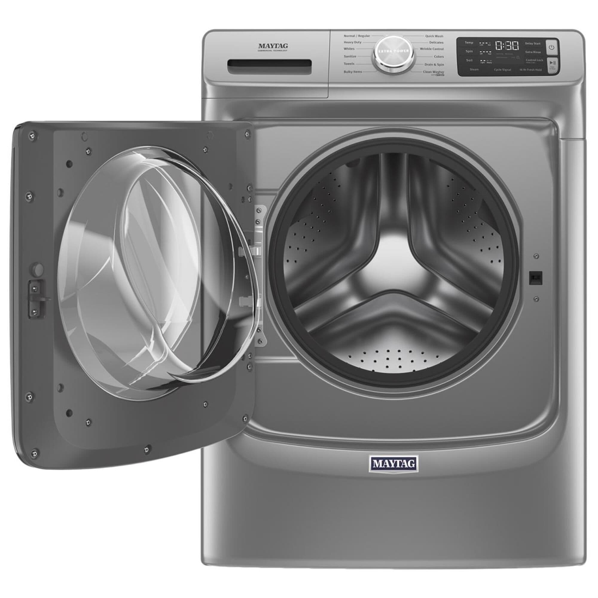 Maytag 4.8 Cu. Ft. Front Load Washer with Steam in Metallic Slate, , large