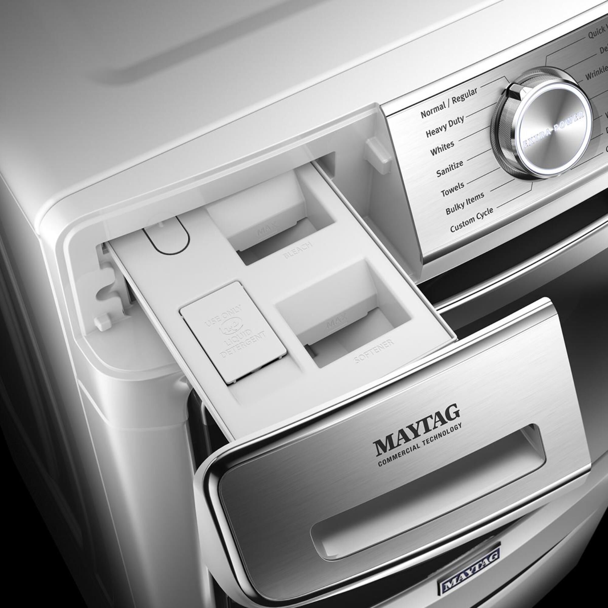 Maytag 5.0 Cu. Ft. Front Load Washer with Steam in White, , large
