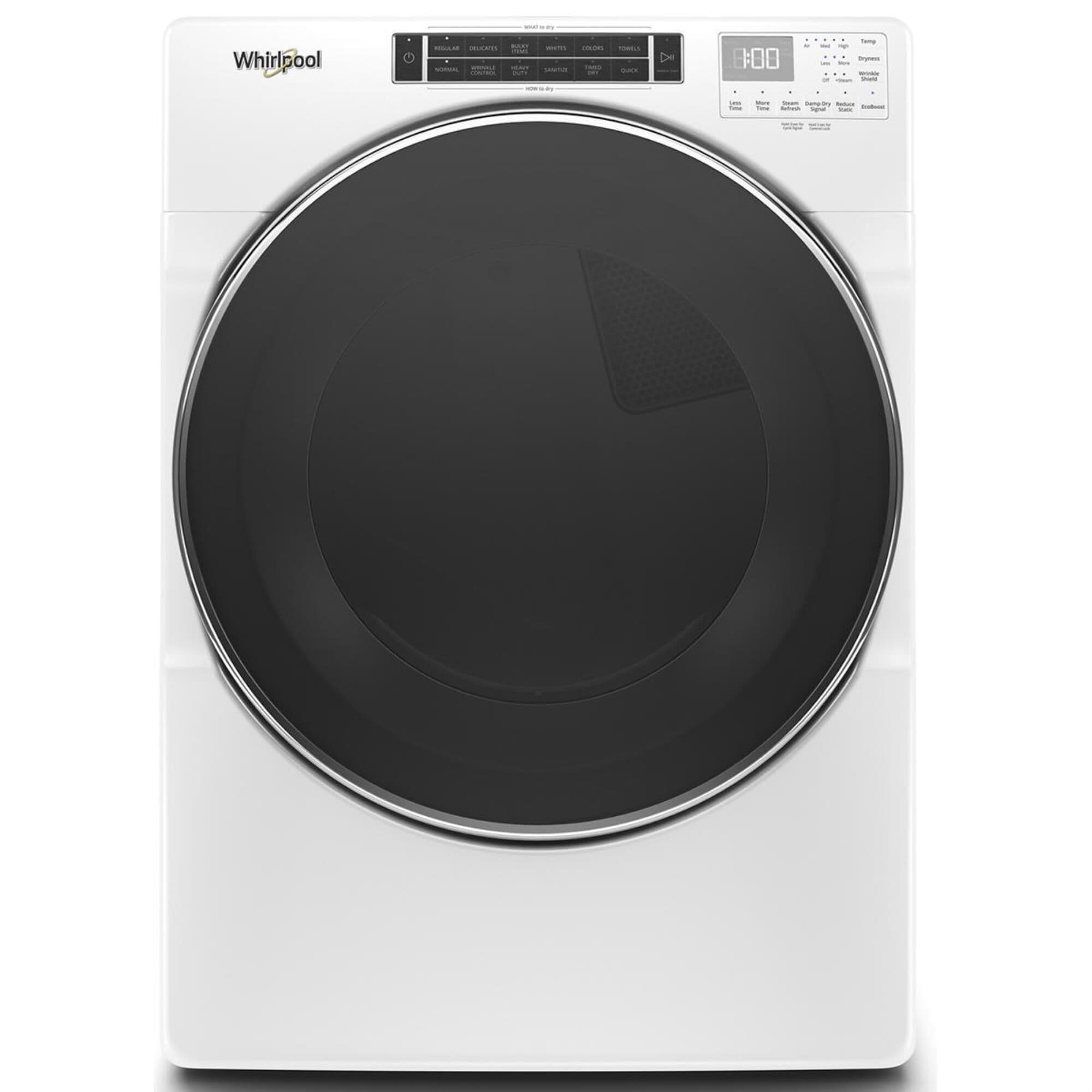 Whirlpool 7.4 Cu. Ft. Electric Dryer with Steam in White