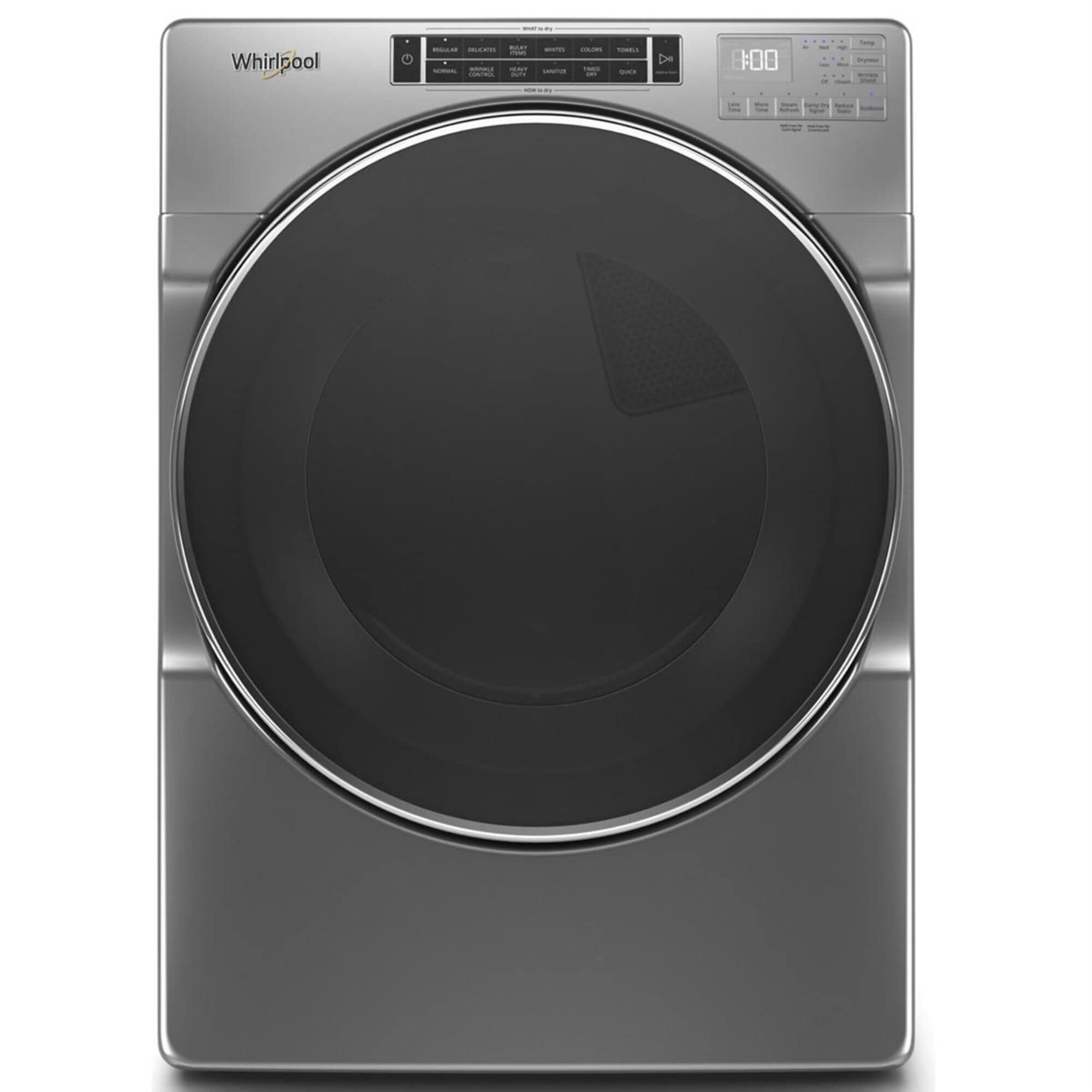 Whirlpool 7.4 Cu. Ft. Electric Dryer with Steam in Chrome Shadow, , large