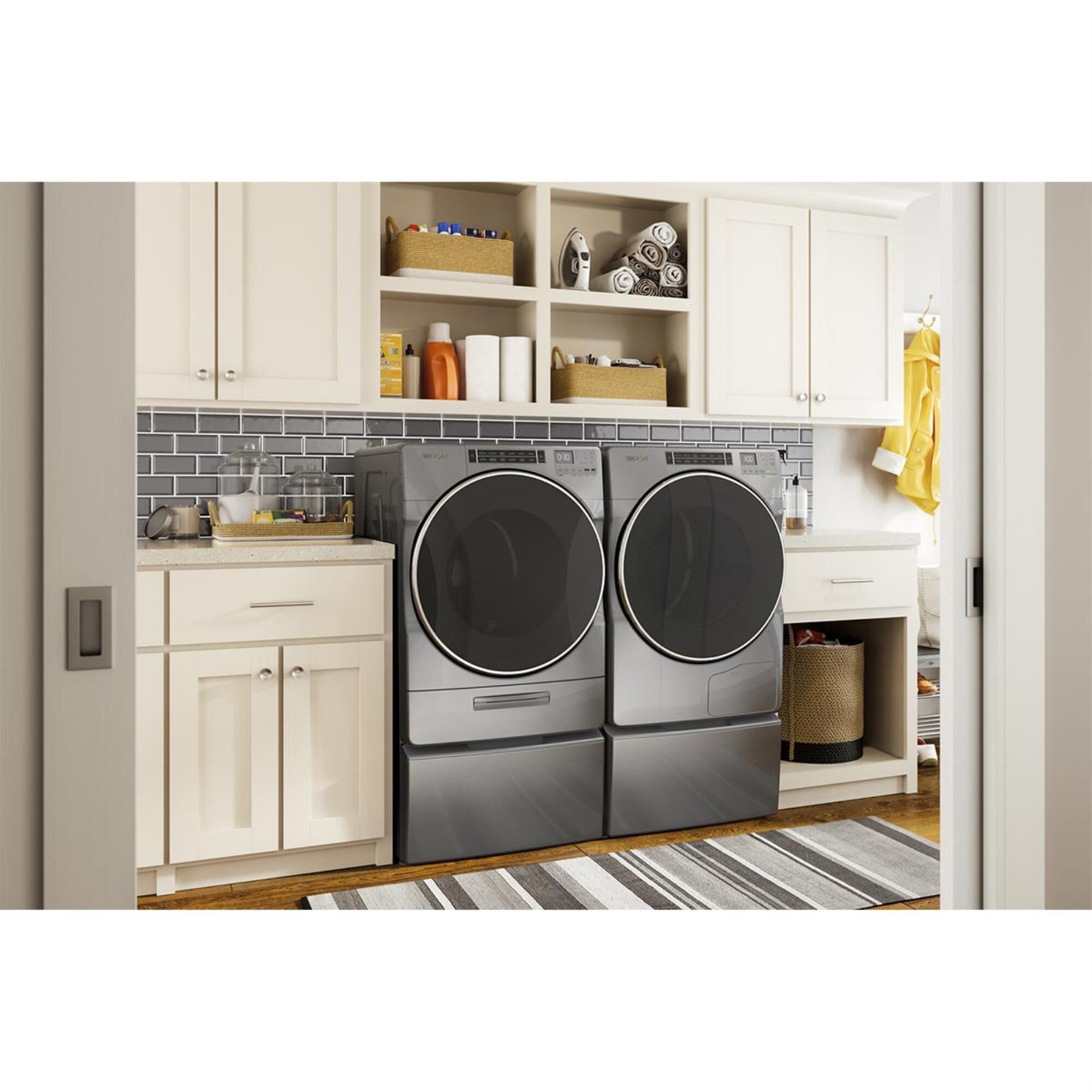 Whirlpool 15.5" Laundry Pedestal in Chrome Shadow, , large