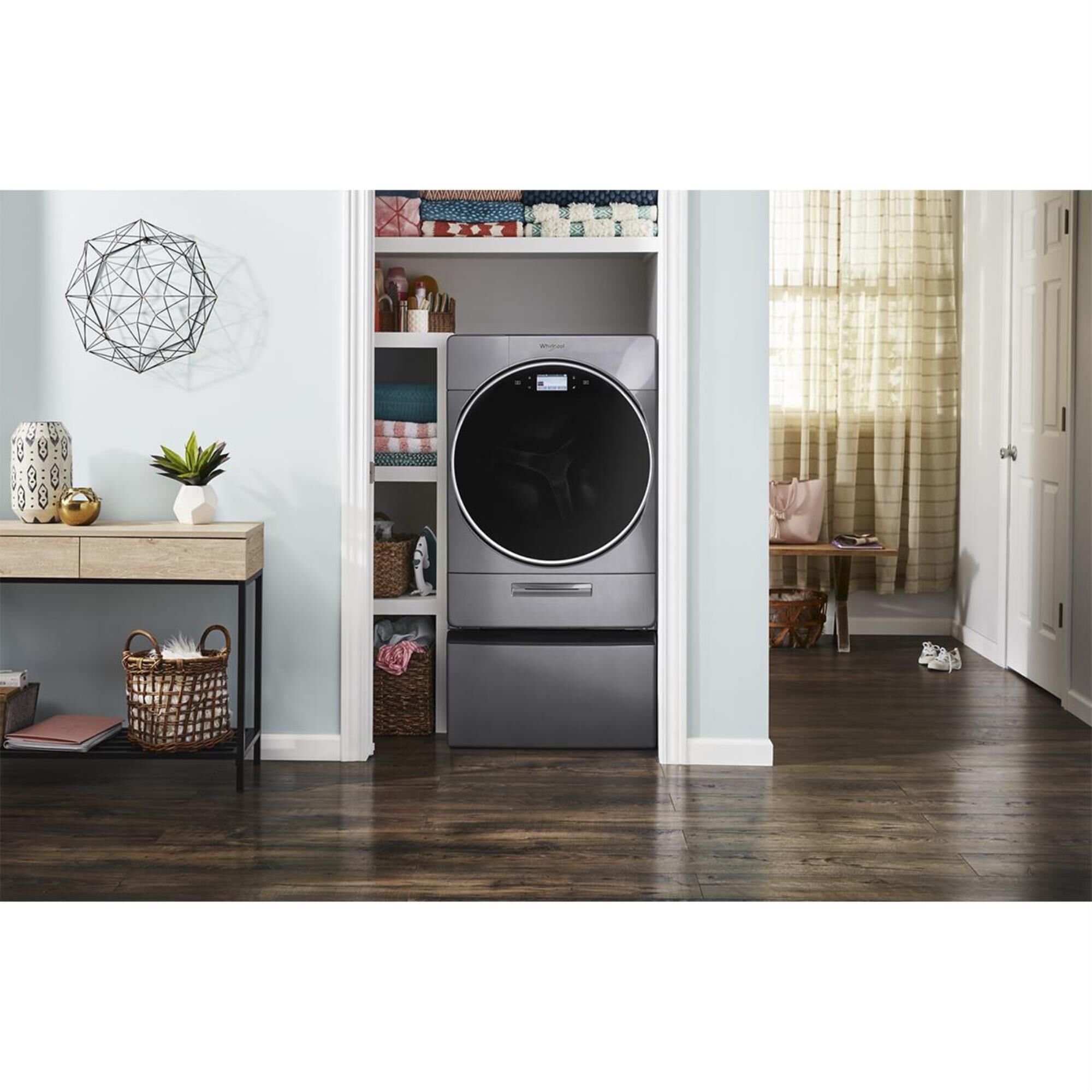 Whirlpool 15.5" Laundry Pedestal in Chrome Shadow, , large