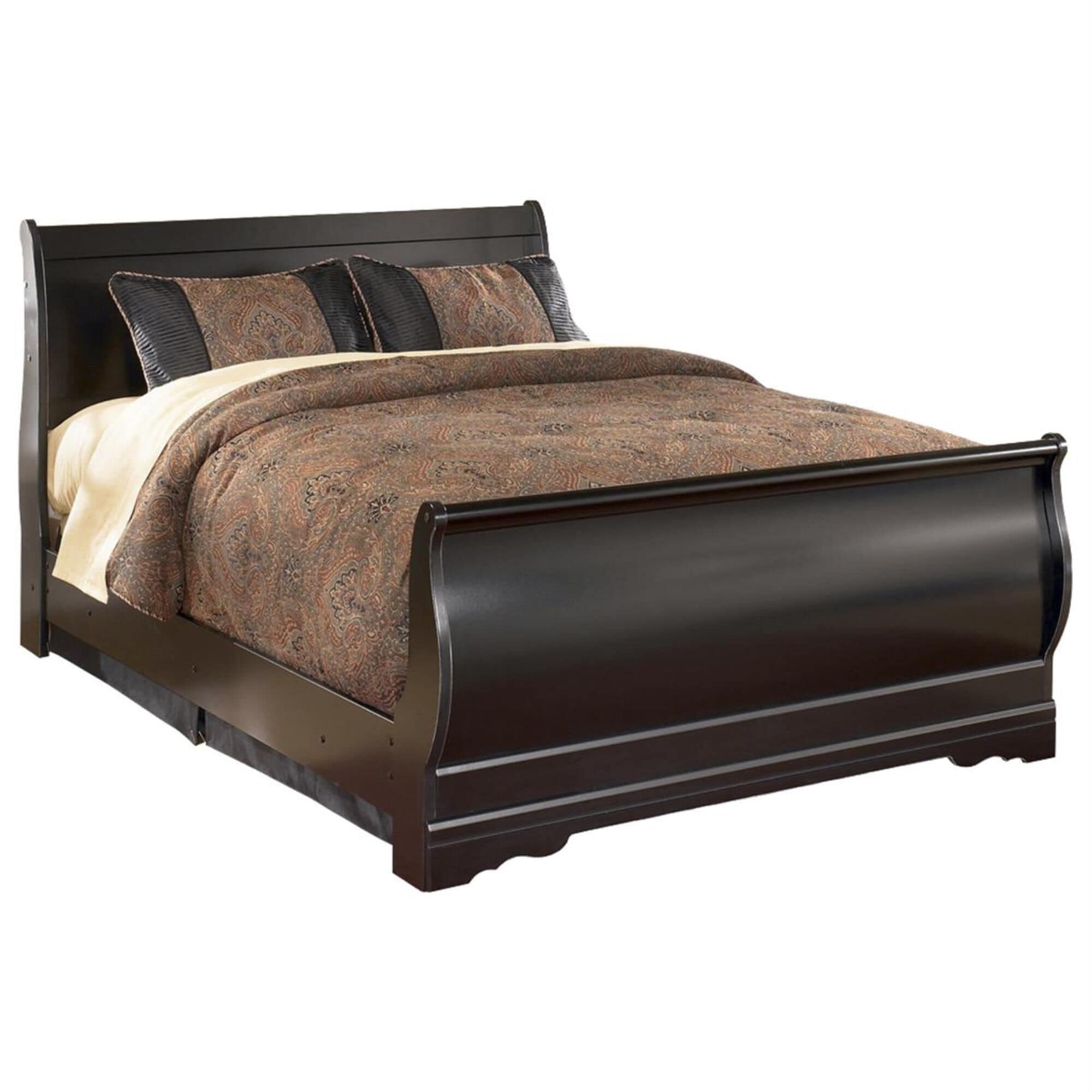 Signature Design by Ashley Huey Vineyard Kids Full Sleigh Bed in Black, , large