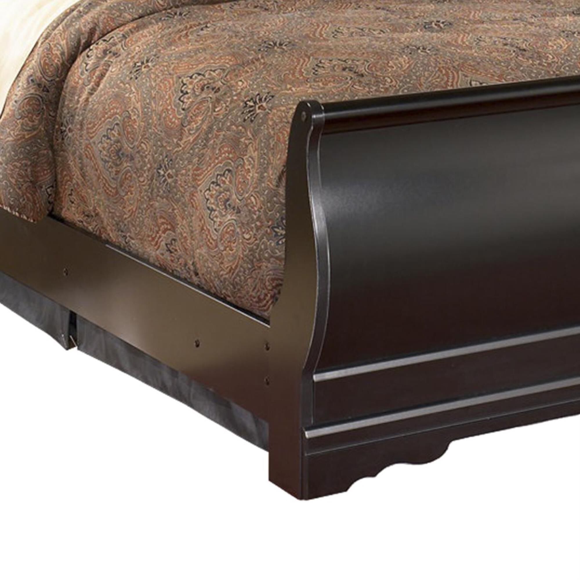 Signature Design by Ashley Huey Vineyard Kids Full Sleigh Bed in Black, , large