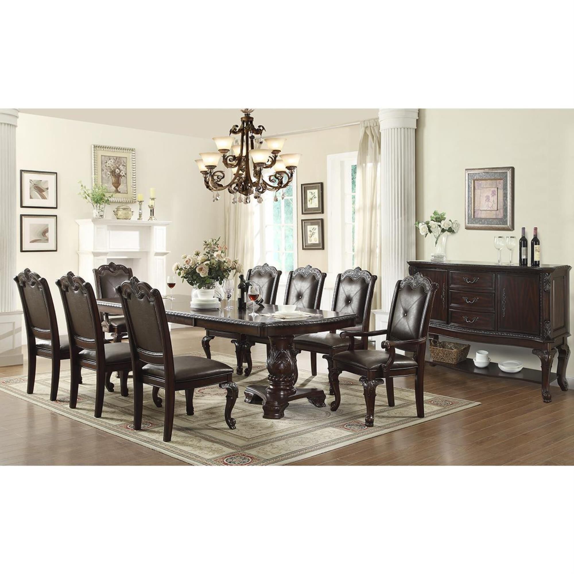 Claremont Kiera Dining Table in Rich Brown - Table Only, , large