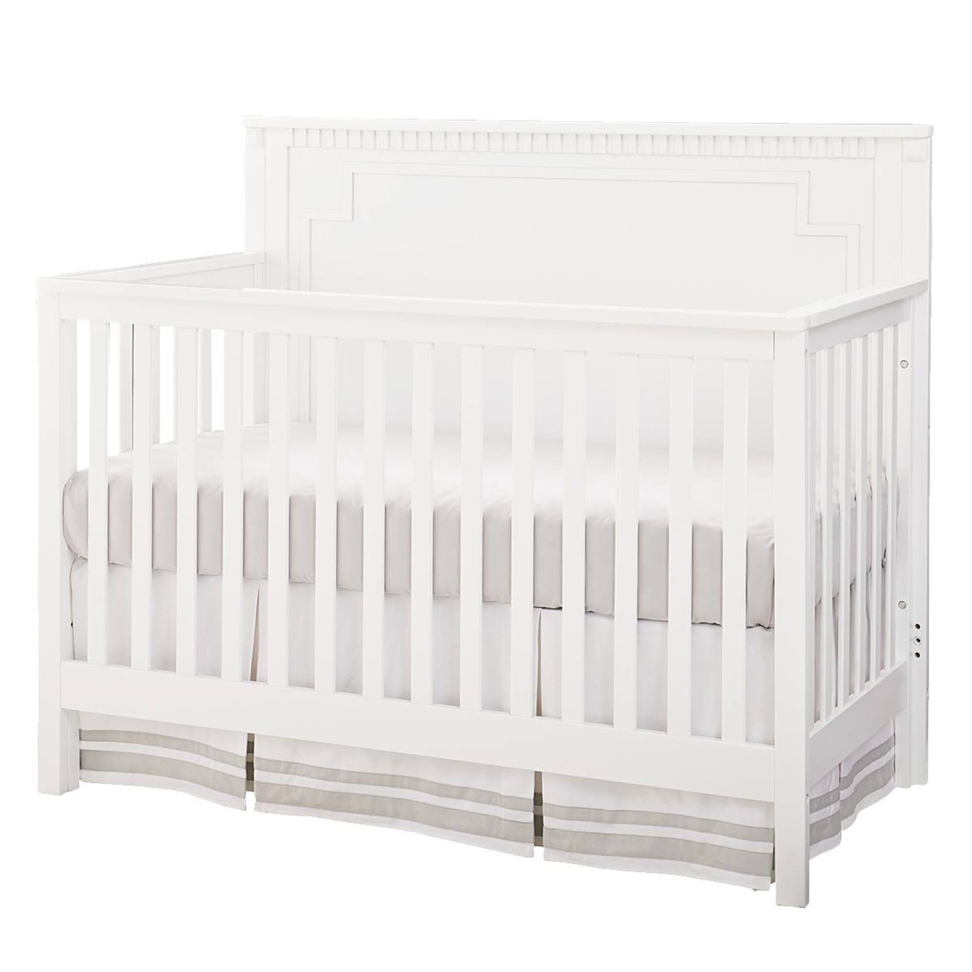 Eastern Shore Emery Panel Convertible Crib in White, , large