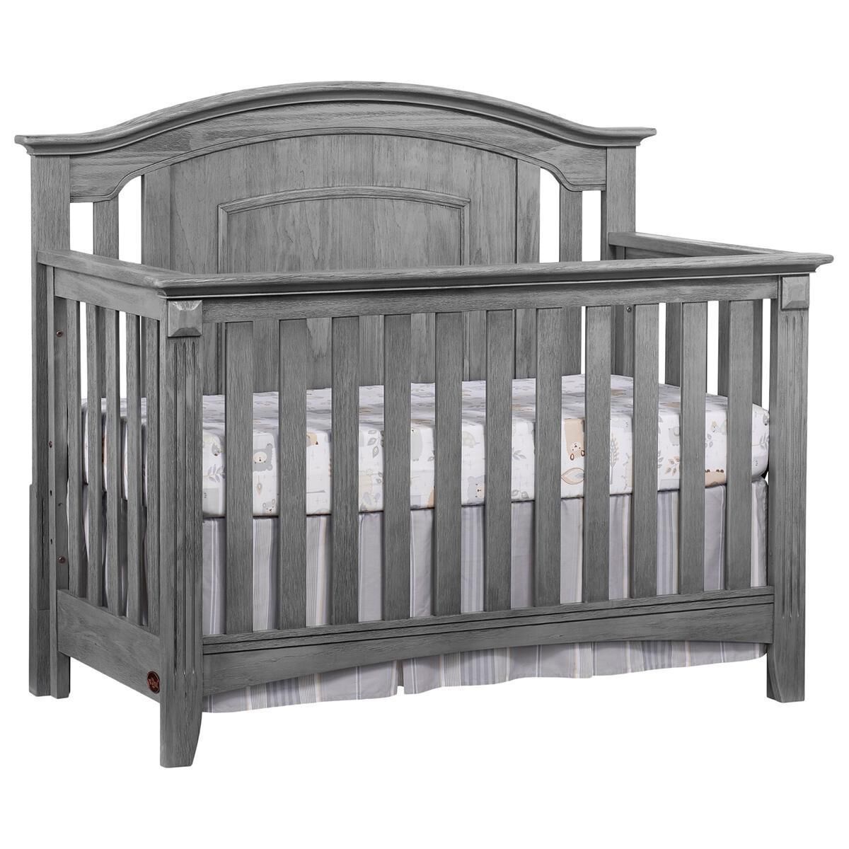 Oxford Baby Willowbrook 4-In-1 Convertible Crib in Graphite Gray, , large