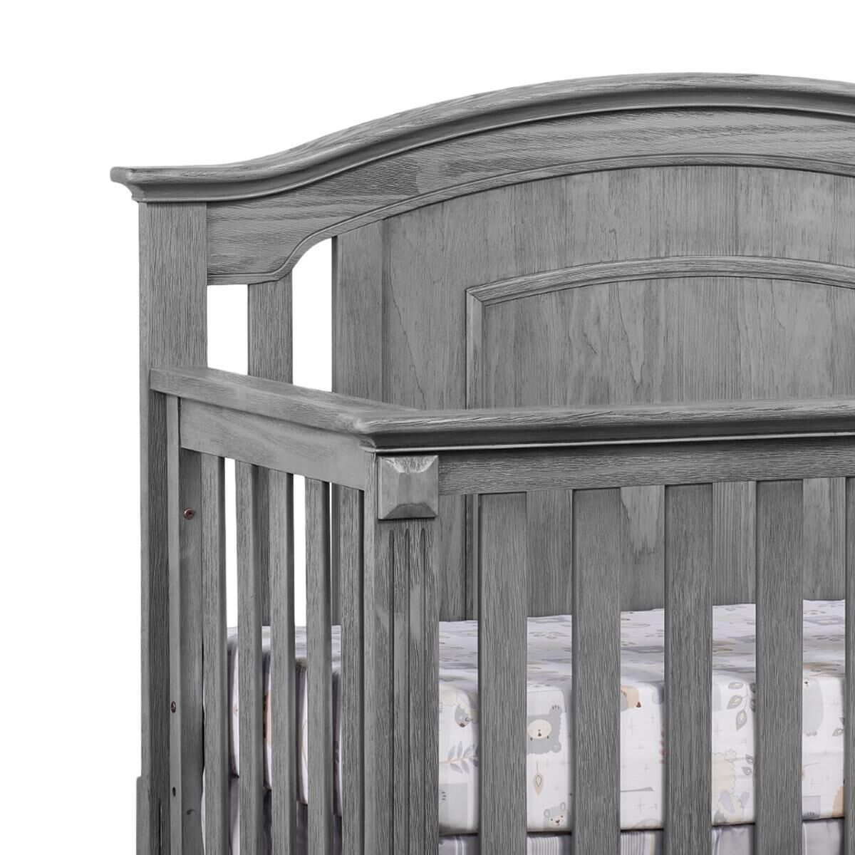 Oxford Baby Willowbrook 4-In-1 Convertible Crib in Graphite Gray, , large