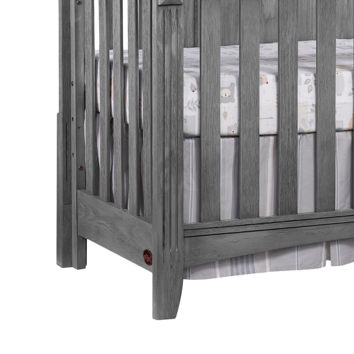 Oxford Baby Willowbrook 4-In-1 Convertible Crib in Graphite Gray, , large