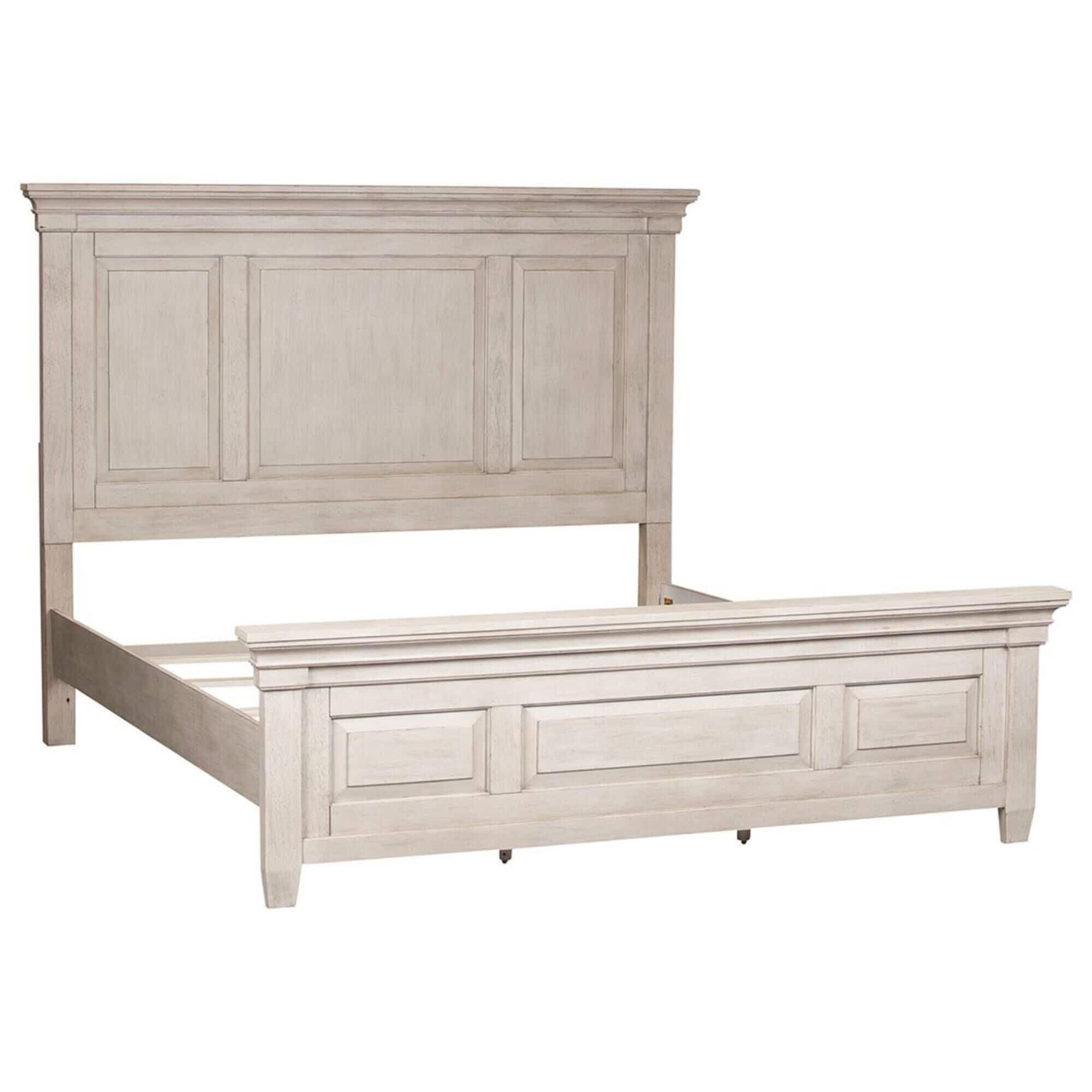 Belle Furnishings Heartland Queen Panel Bed in Antique White