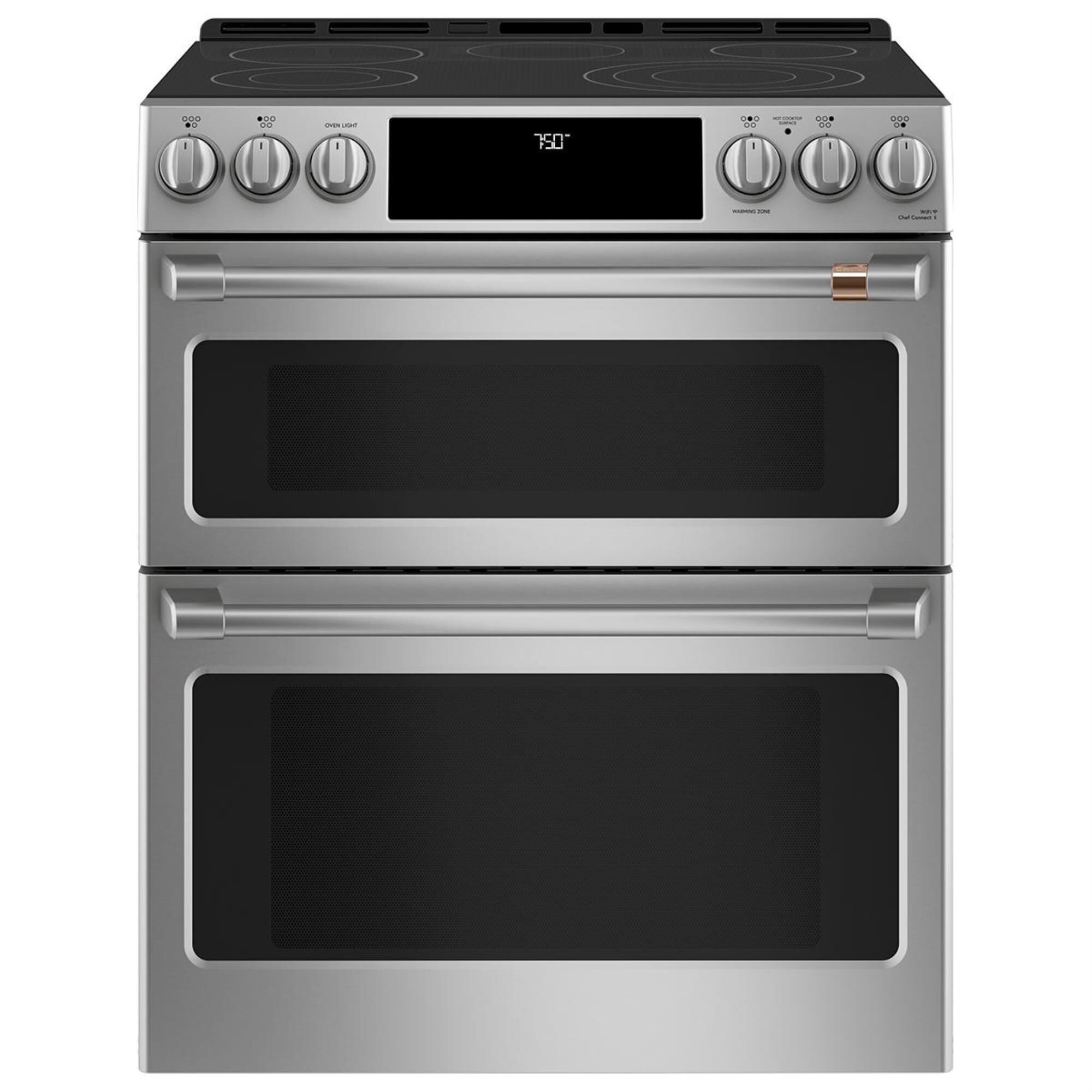 Cafe 30" Slide-In Double Oven Electric Range in Stainless Steel, , large