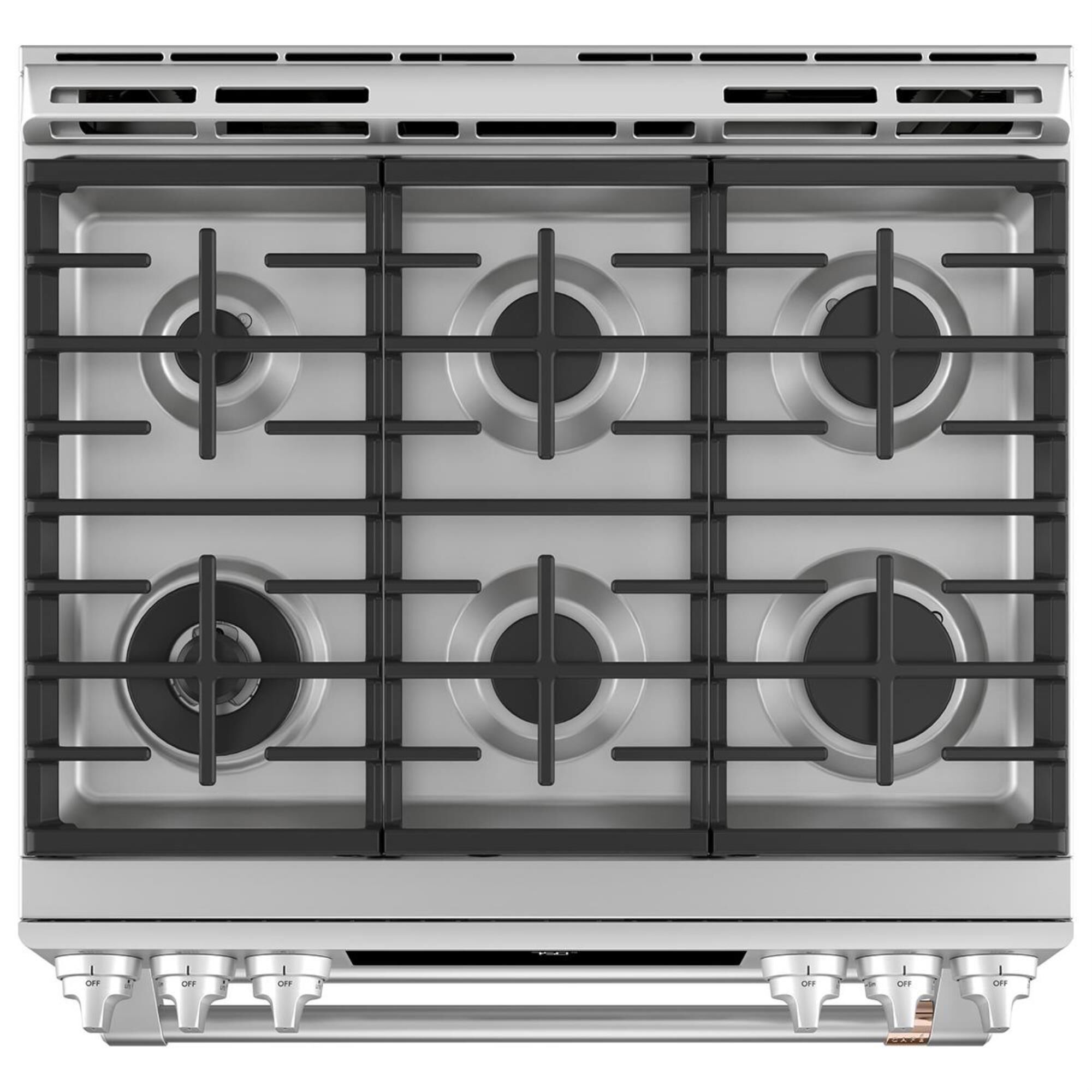 Cafe 30" Slide-In Front Gas Double Oven with Convection Range in Stainless Steel, , large