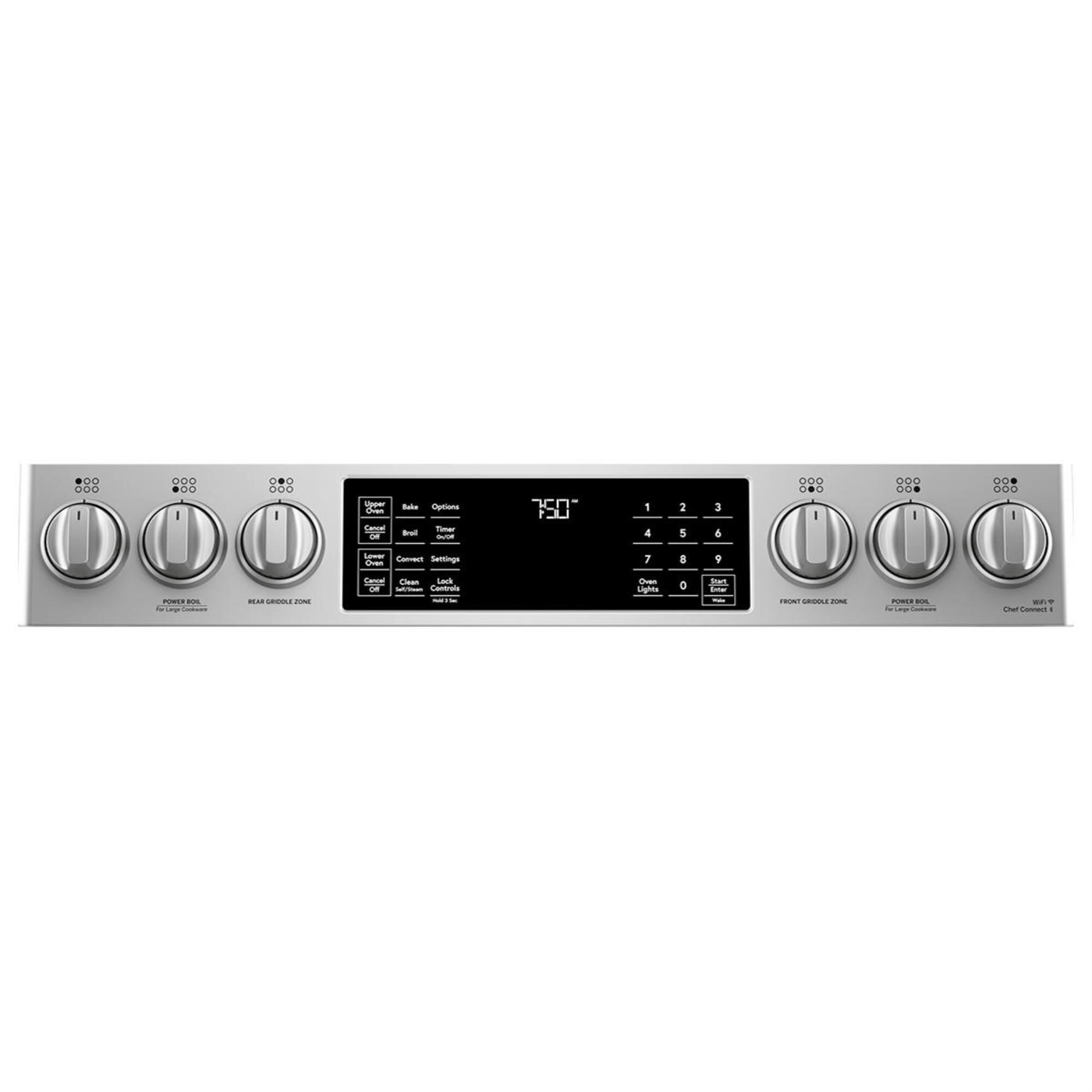 Cafe 30" Slide-In Front Gas Double Oven with Convection Range in Stainless Steel, , large