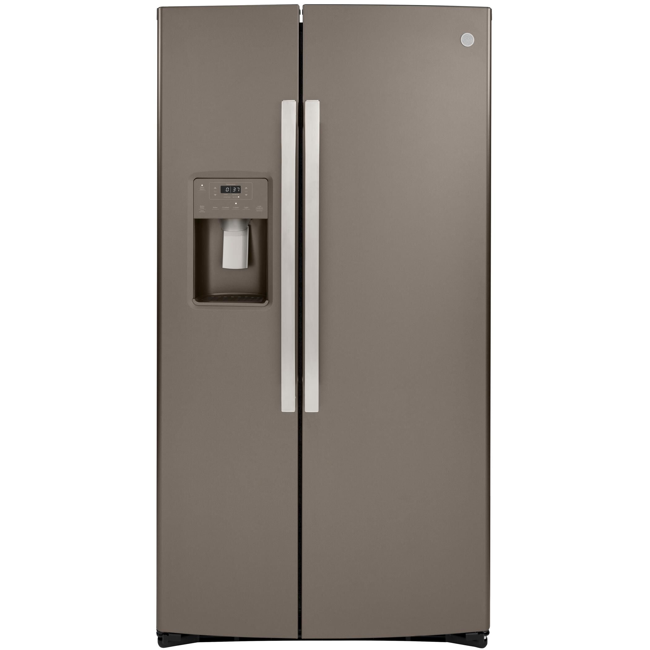 GE Appliances 21.8 Cu. Ft. Counter Depth Side by Side Refrigerator in Slate, , large