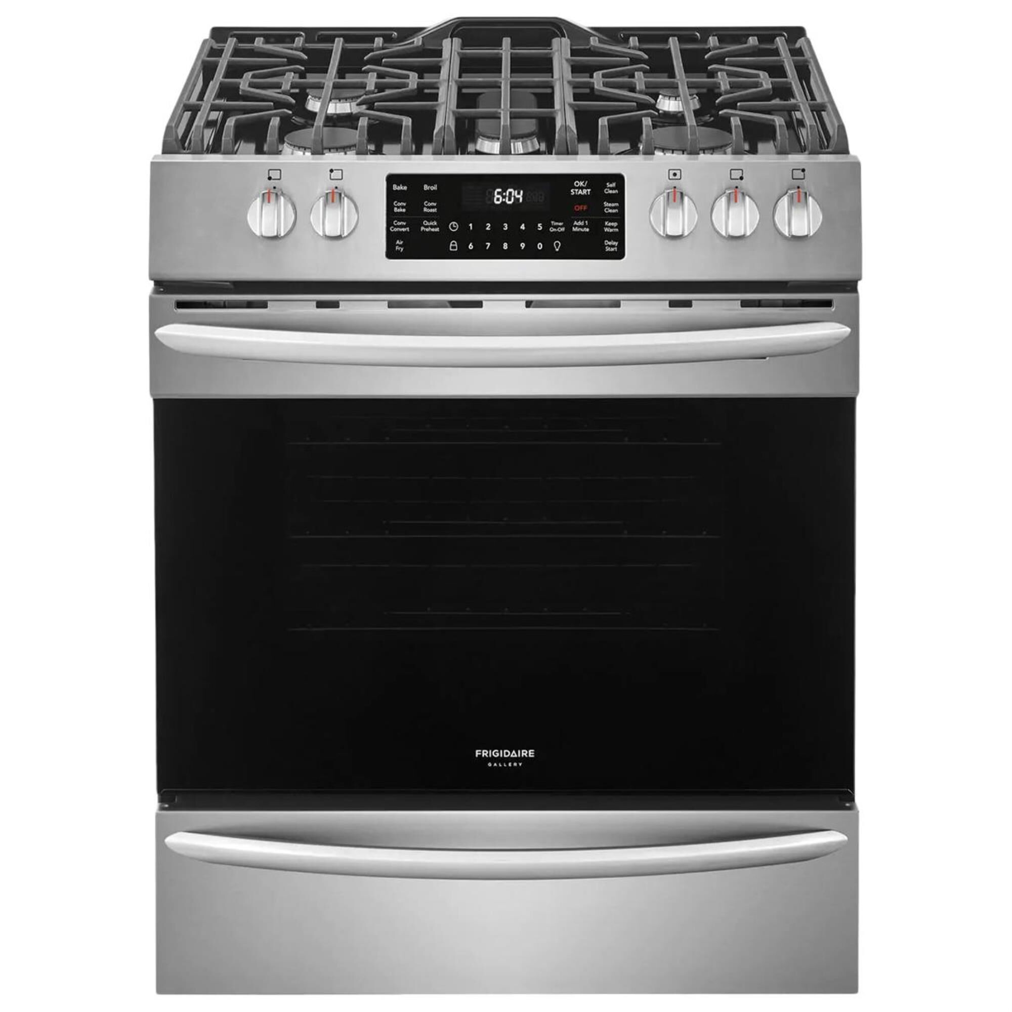Frigidaire Gallery 30"" Front Control Gas Range with Air Fry in Stainless Steel, , large