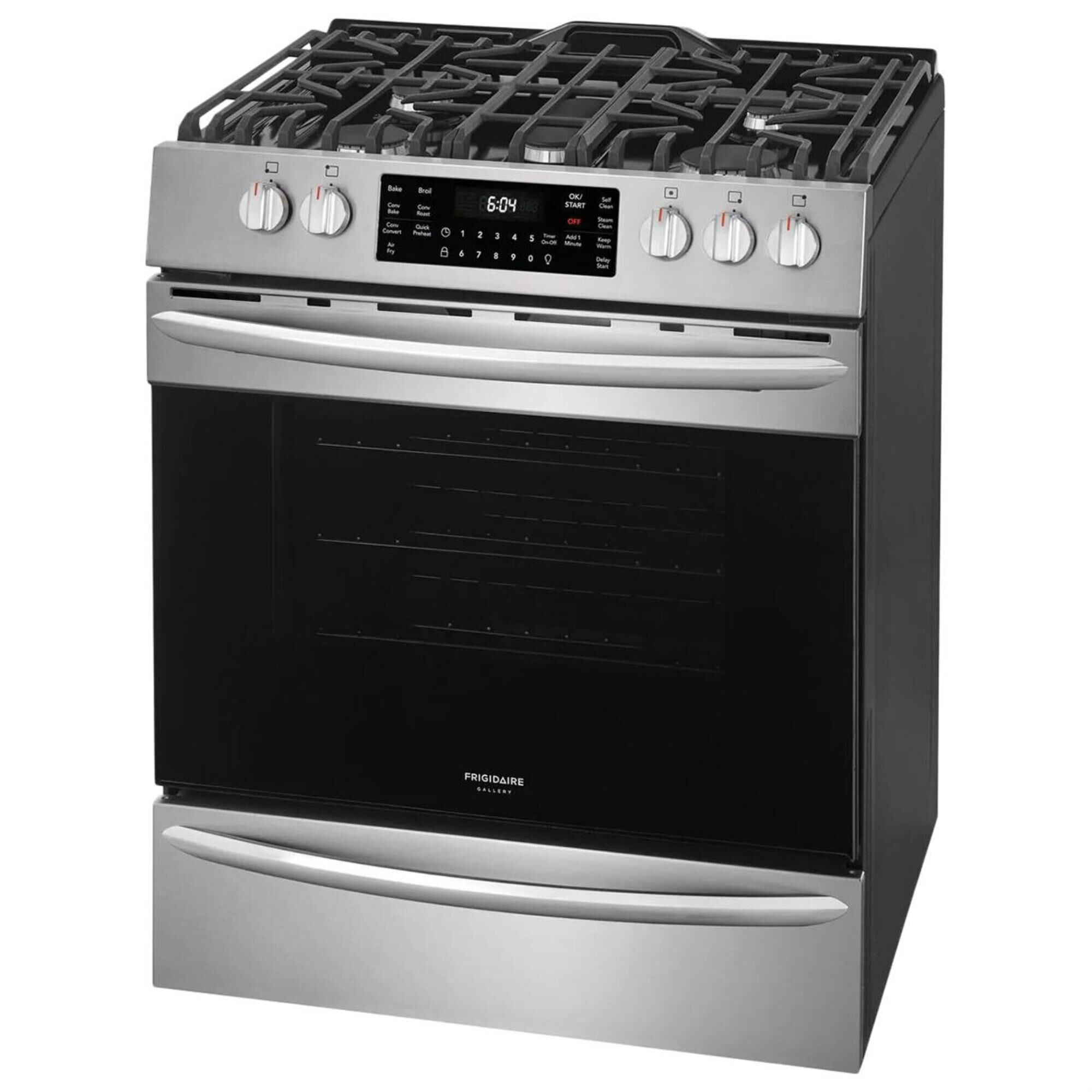 Frigidaire Gallery 30"" Front Control Gas Range with Air Fry in Stainless Steel, , large