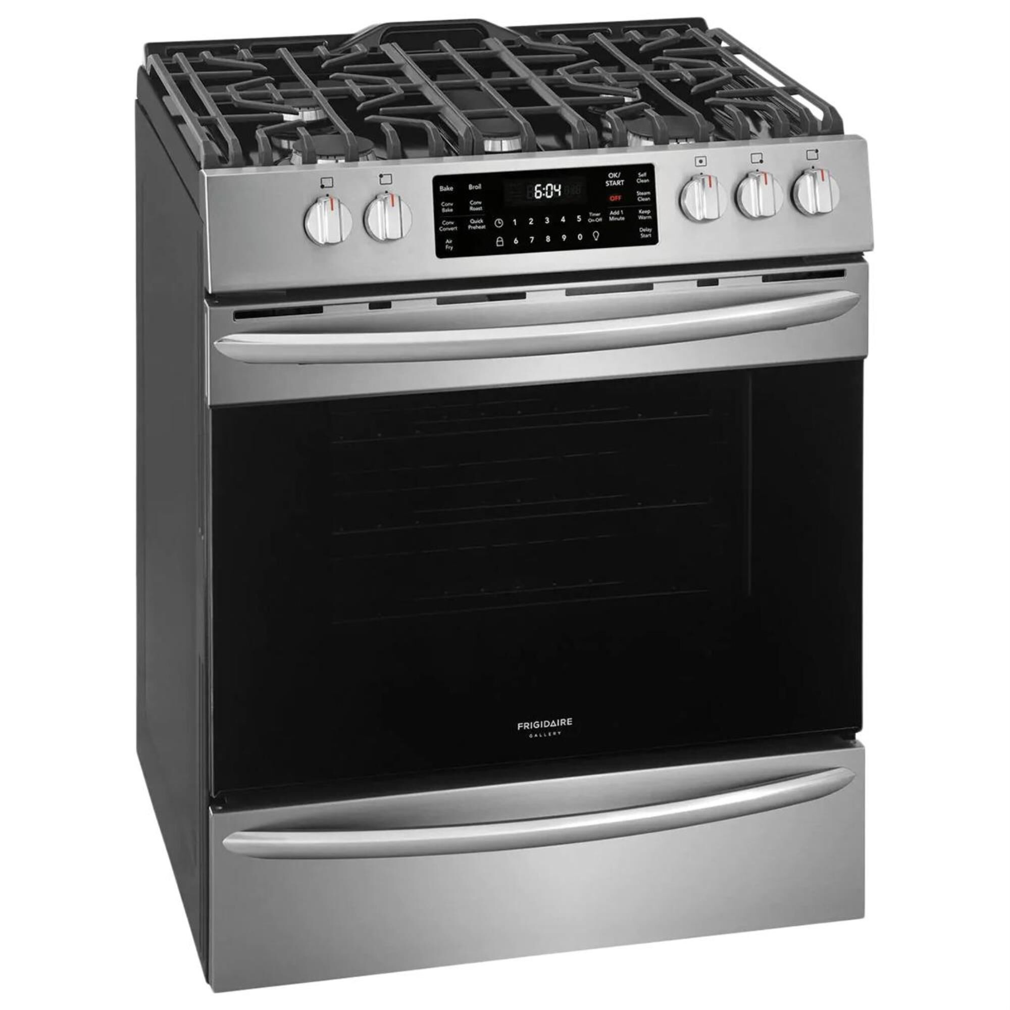 Frigidaire Gallery 30"" Front Control Gas Range with Air Fry in Stainless Steel, , large