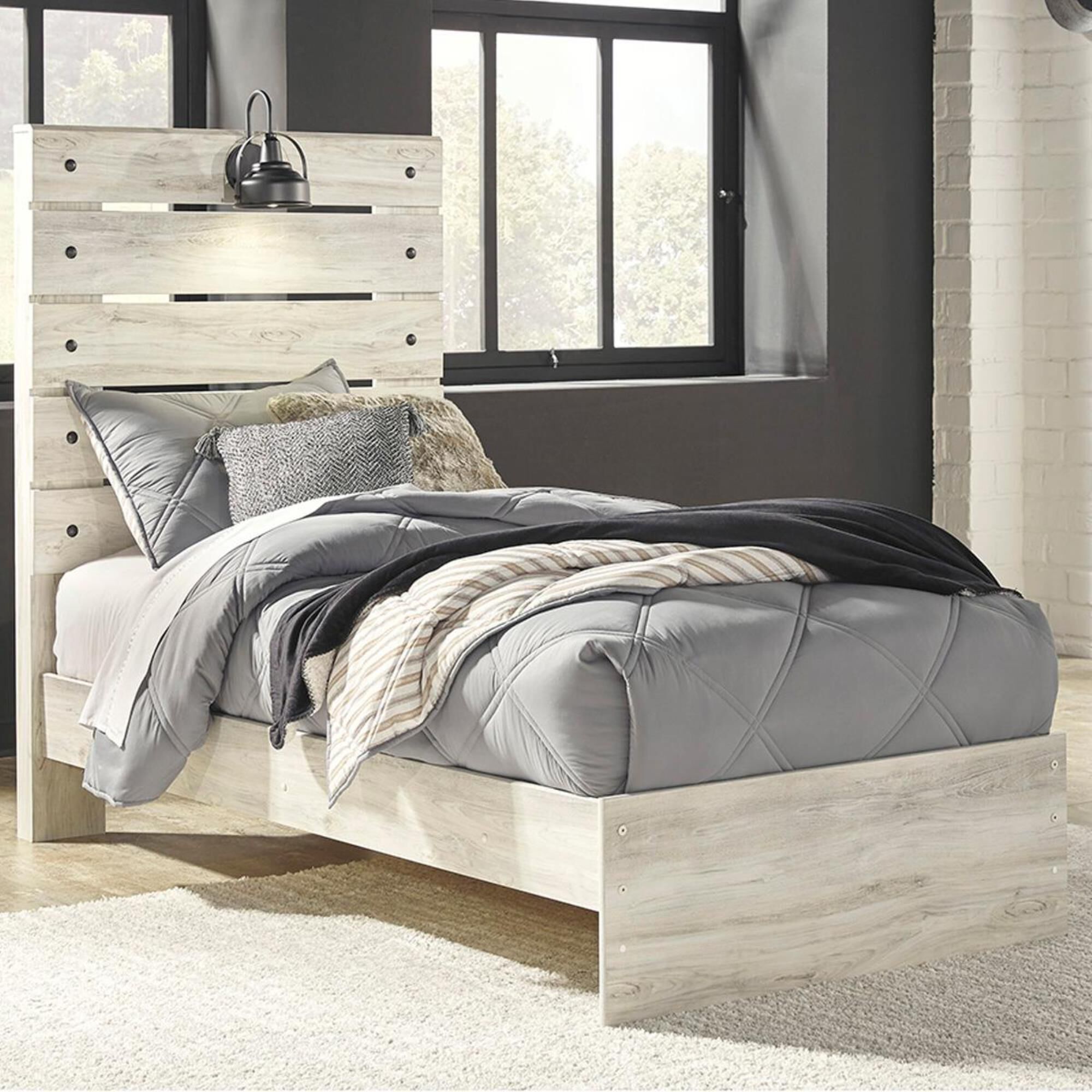 Signature Design by Ashley Cambeck Twin Panel Headboard in Whitewash, , large