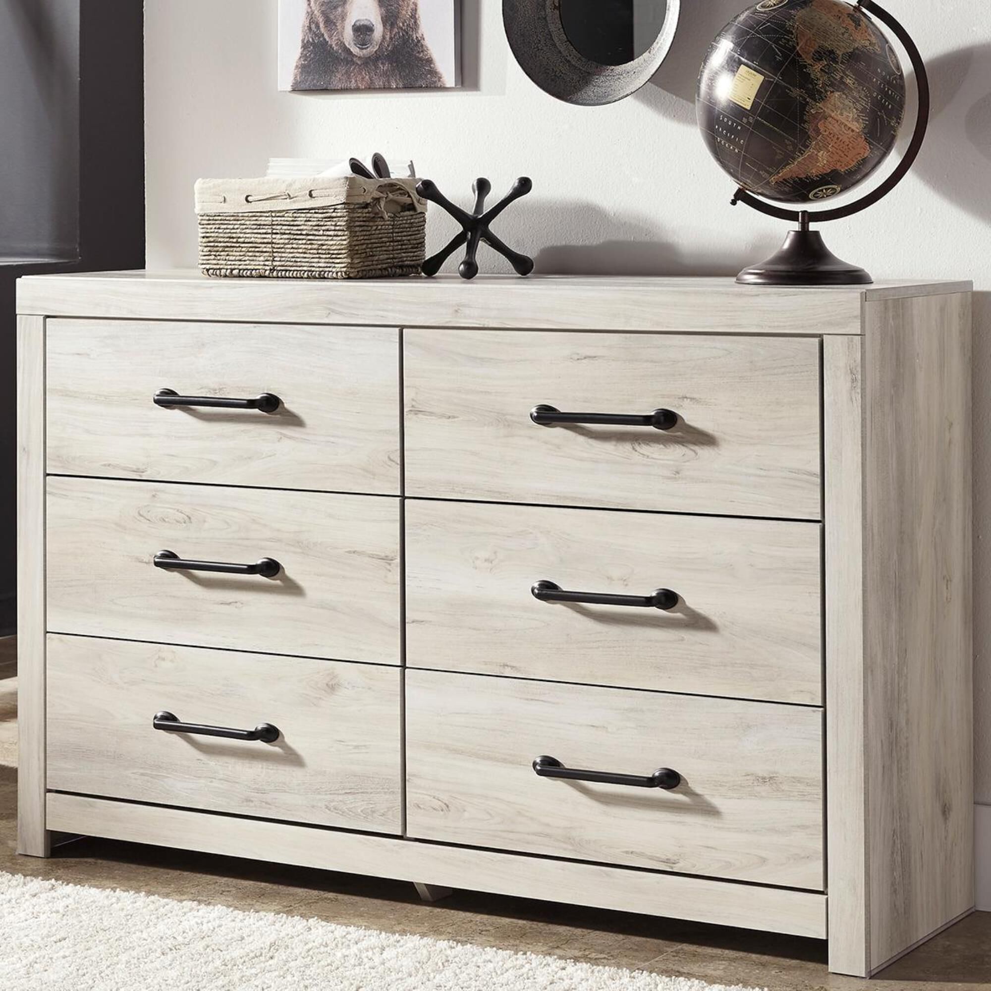 Signature Design by Ashley Cambeck 6 Drawer Dresser in Whitewash, , large