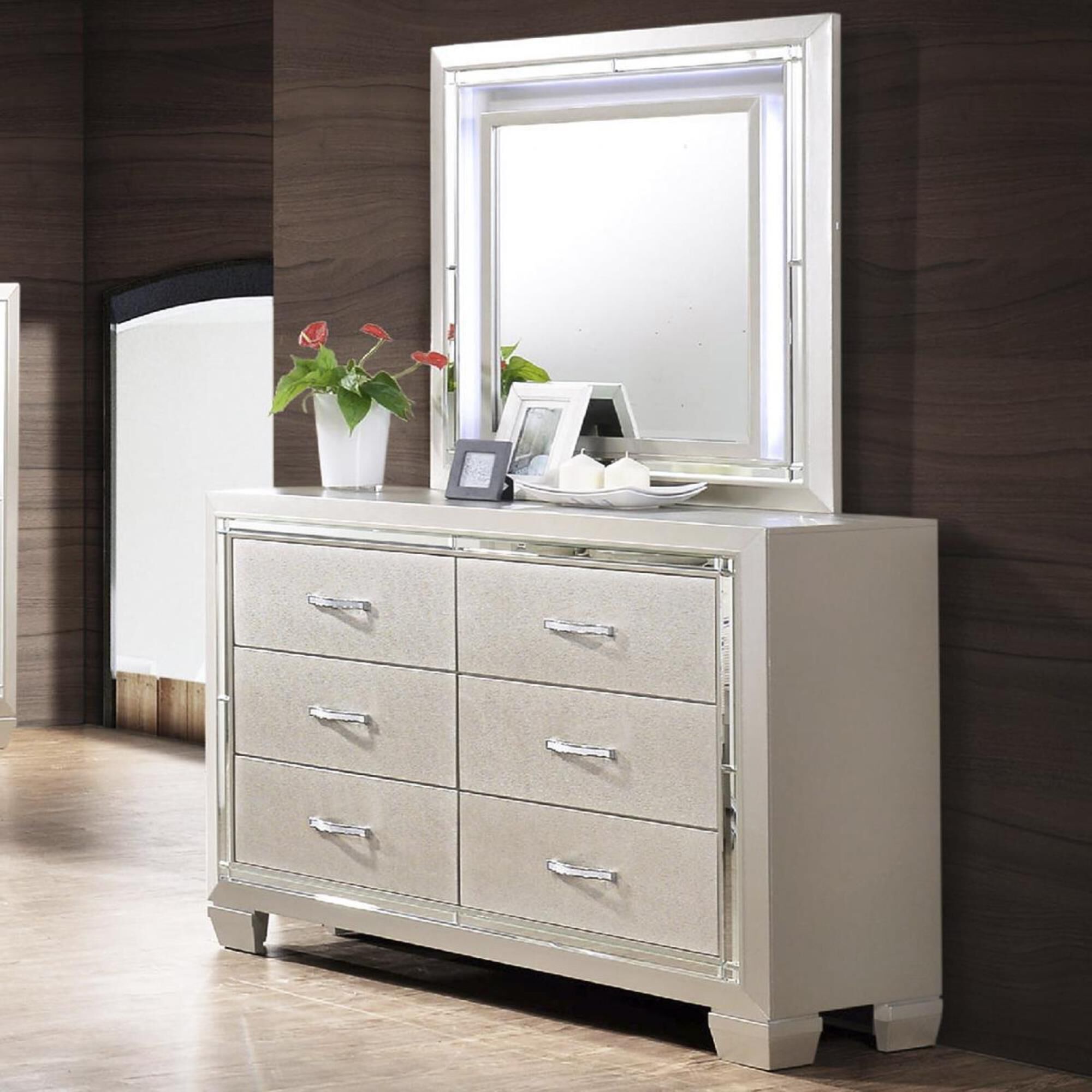 Mayberry Hill Platinum Youth 4 Piece Full Bedroom Set in Platinum, , large