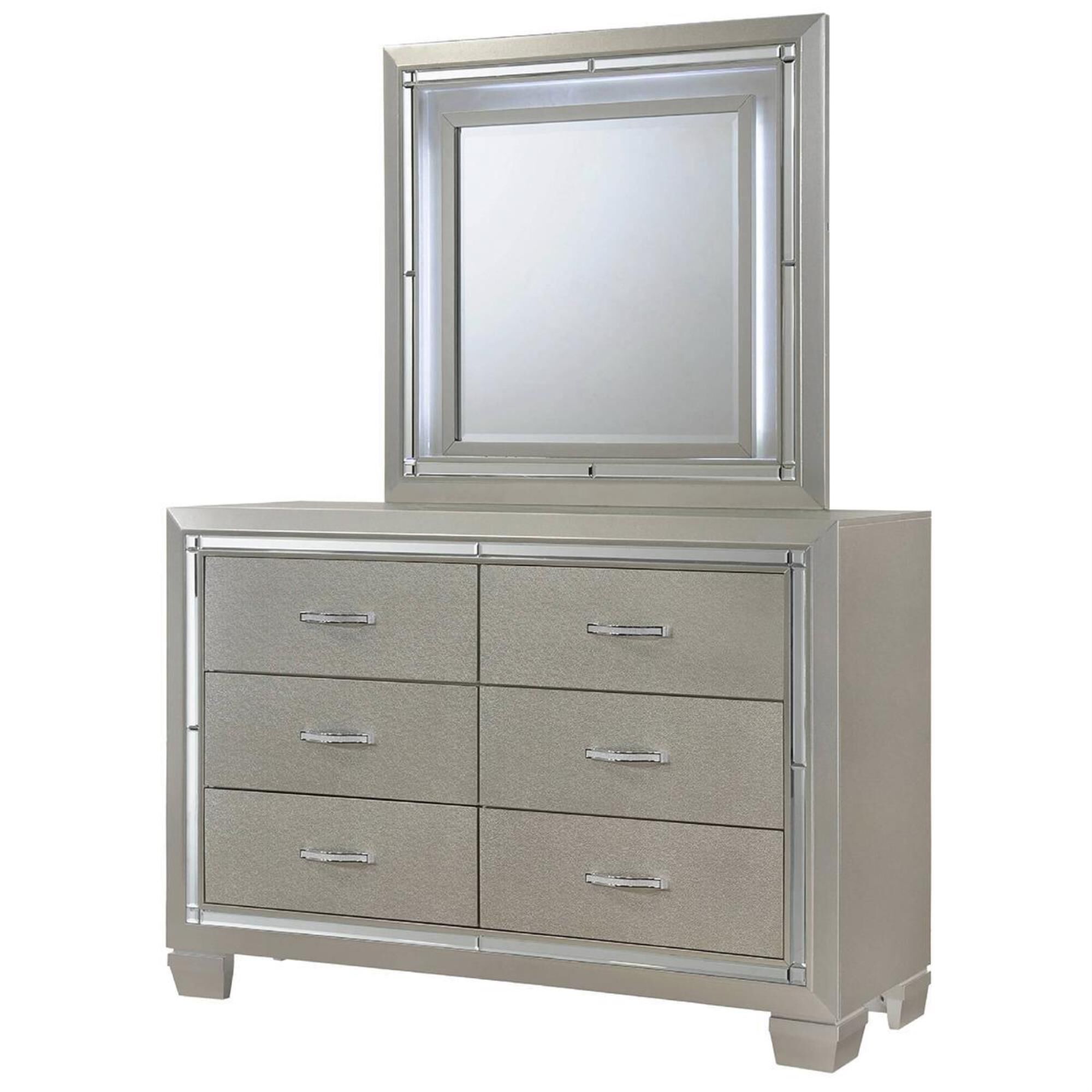 Mayberry Hill Platinum Youth 4 Piece Full Bedroom Set in Platinum, , large