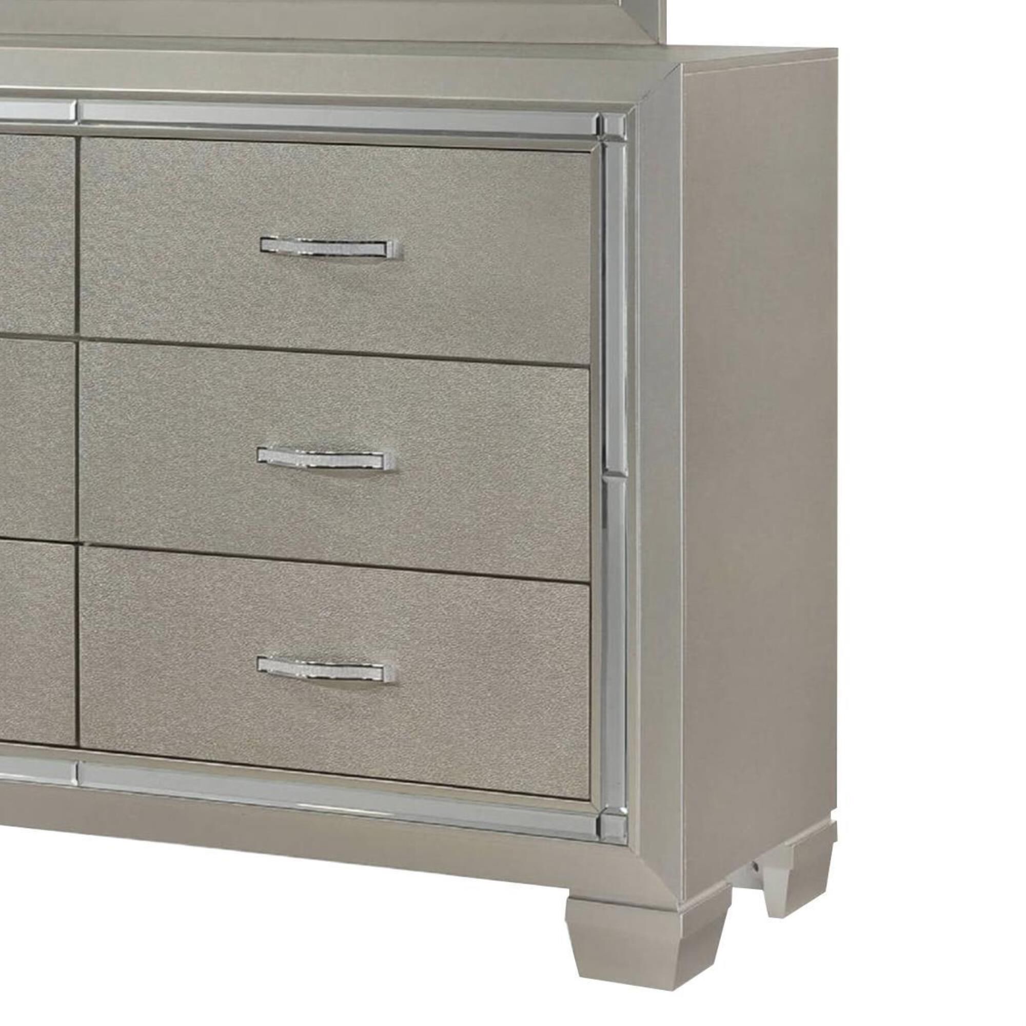 Mayberry Hill Platinum Youth 4 Piece Full Bedroom Set in Platinum, , large