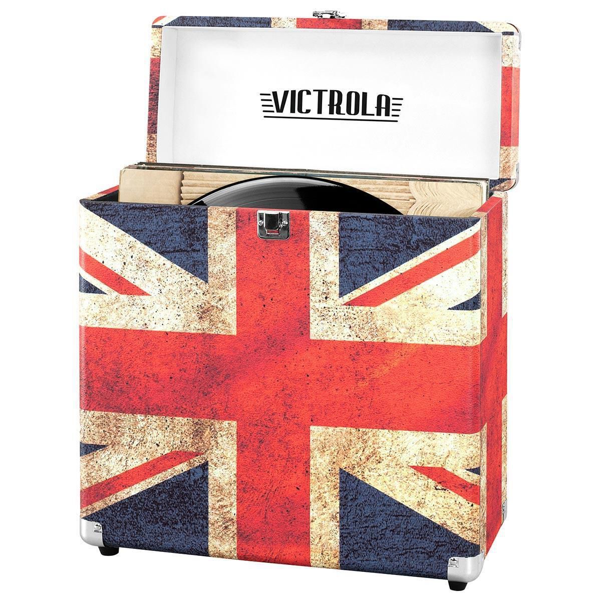 Victrola Storage Case for Vinyl Turntable Records - UK Flag, , large