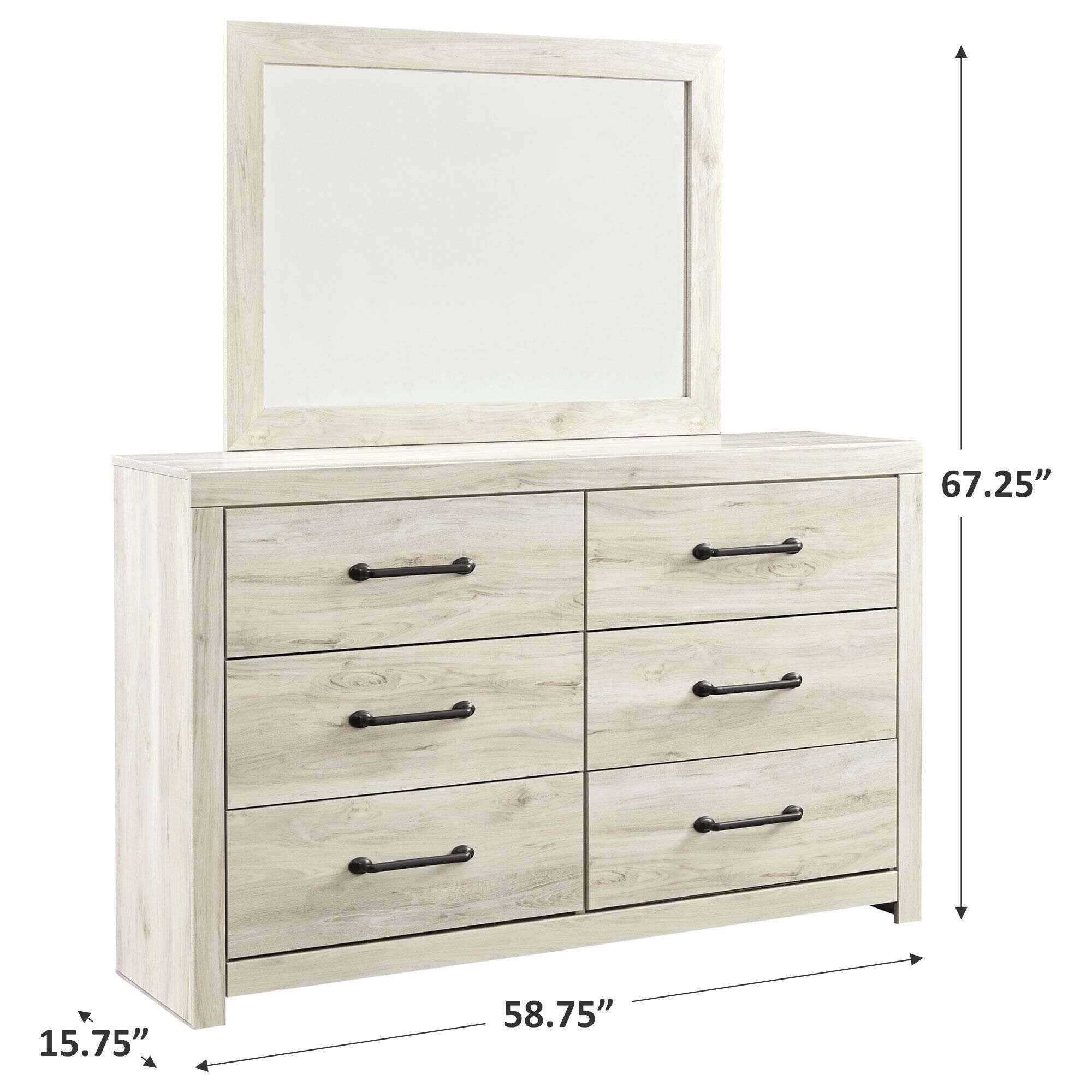 Signature Design by Ashley Cambeck Dresser and Mirror in Whitewash, , large